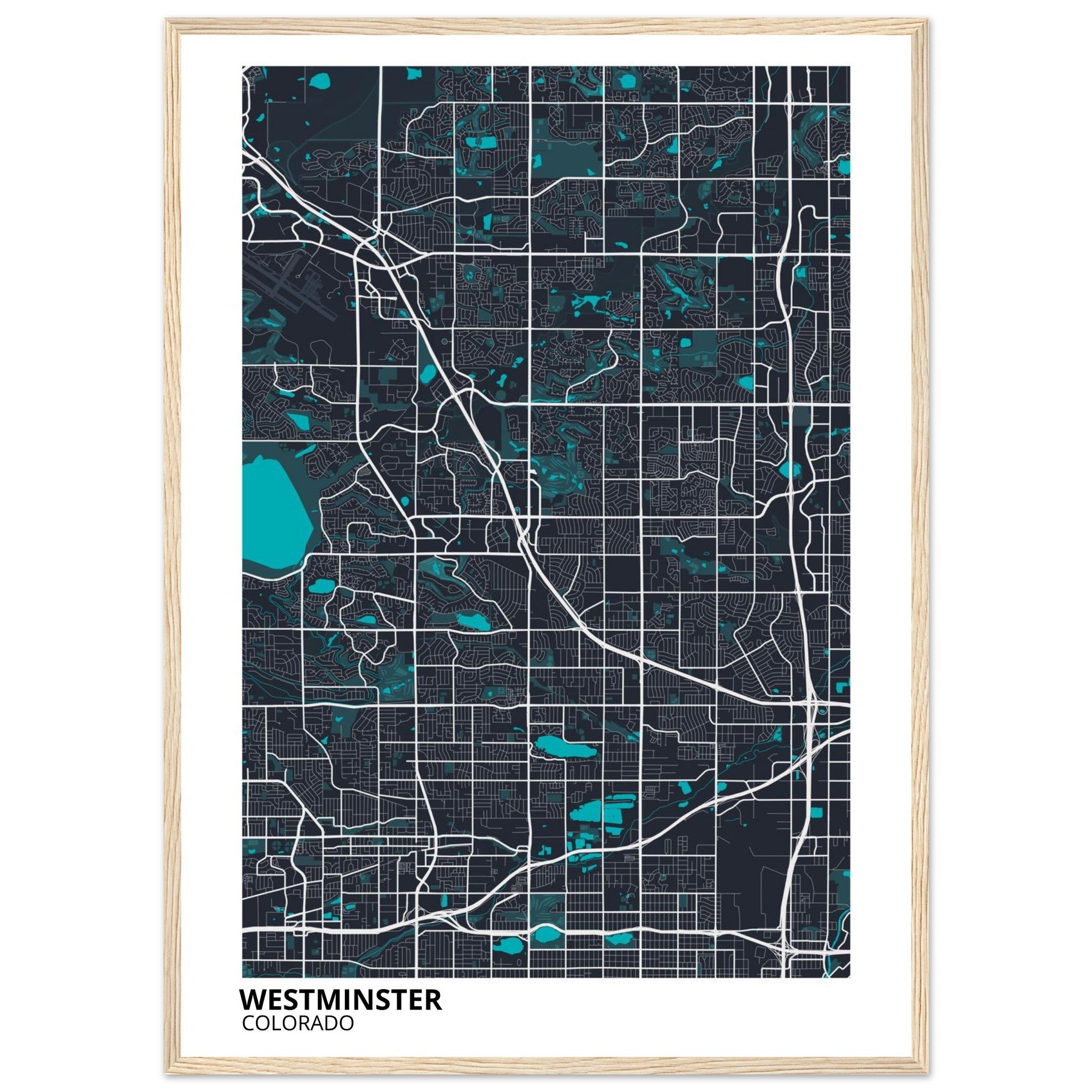 Westminster Colorado City Map Poster | Custom Map Art Print - Ink And Atlas