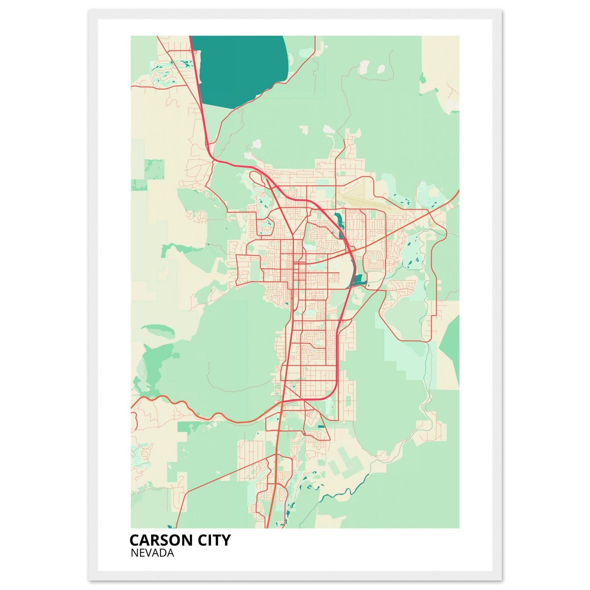 carson city map poster print