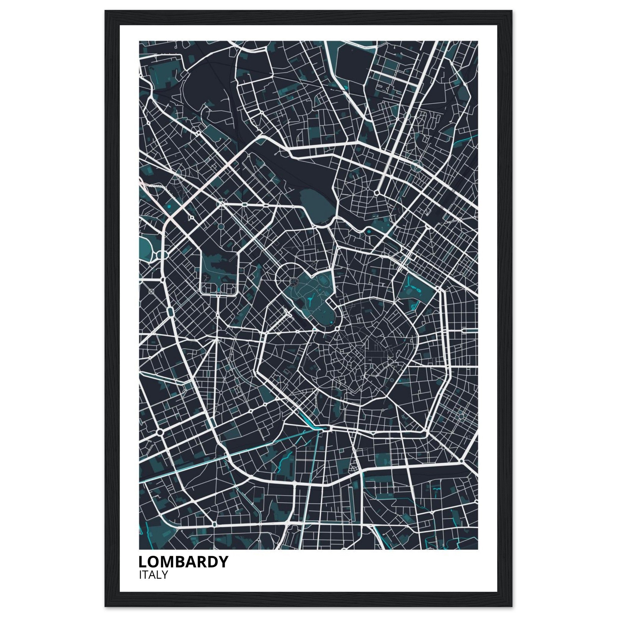 Lombardy Italy City Map Poster | Custom Map Art Print - Ink And Atlas