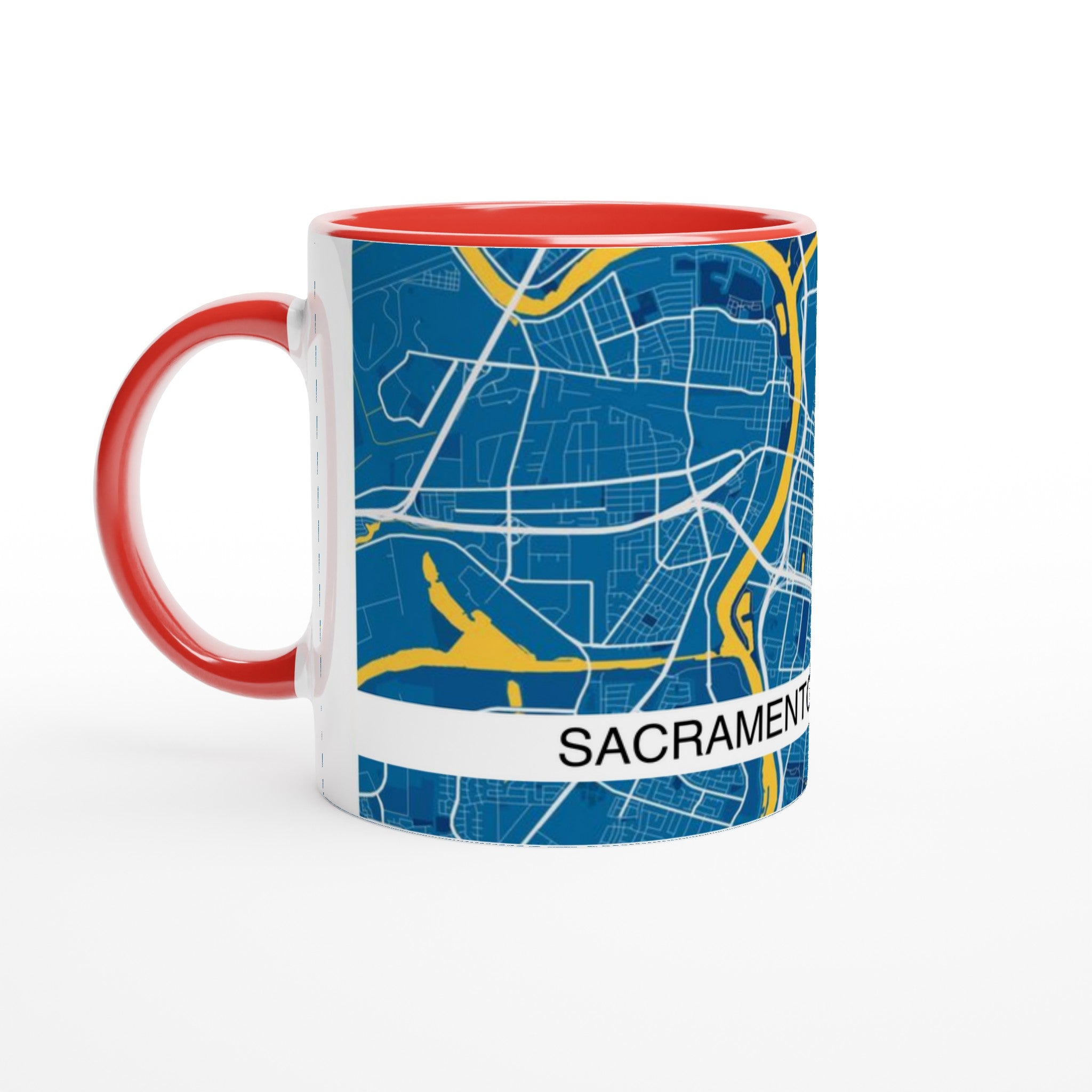 sacramento california modern city map mug 11oz