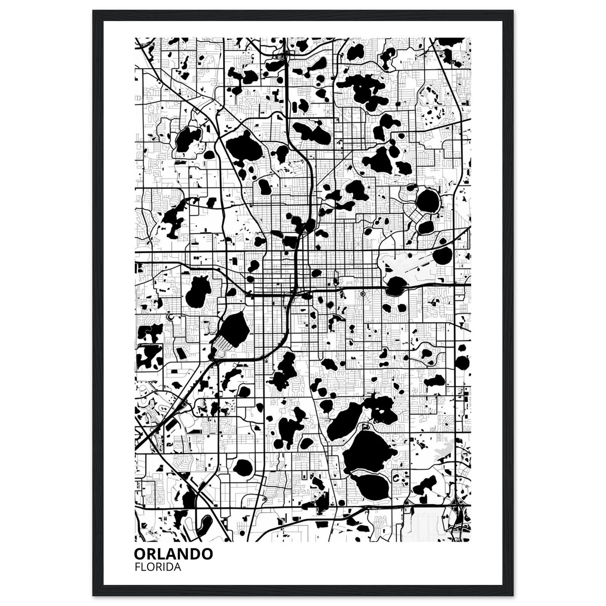 orlando map poster print