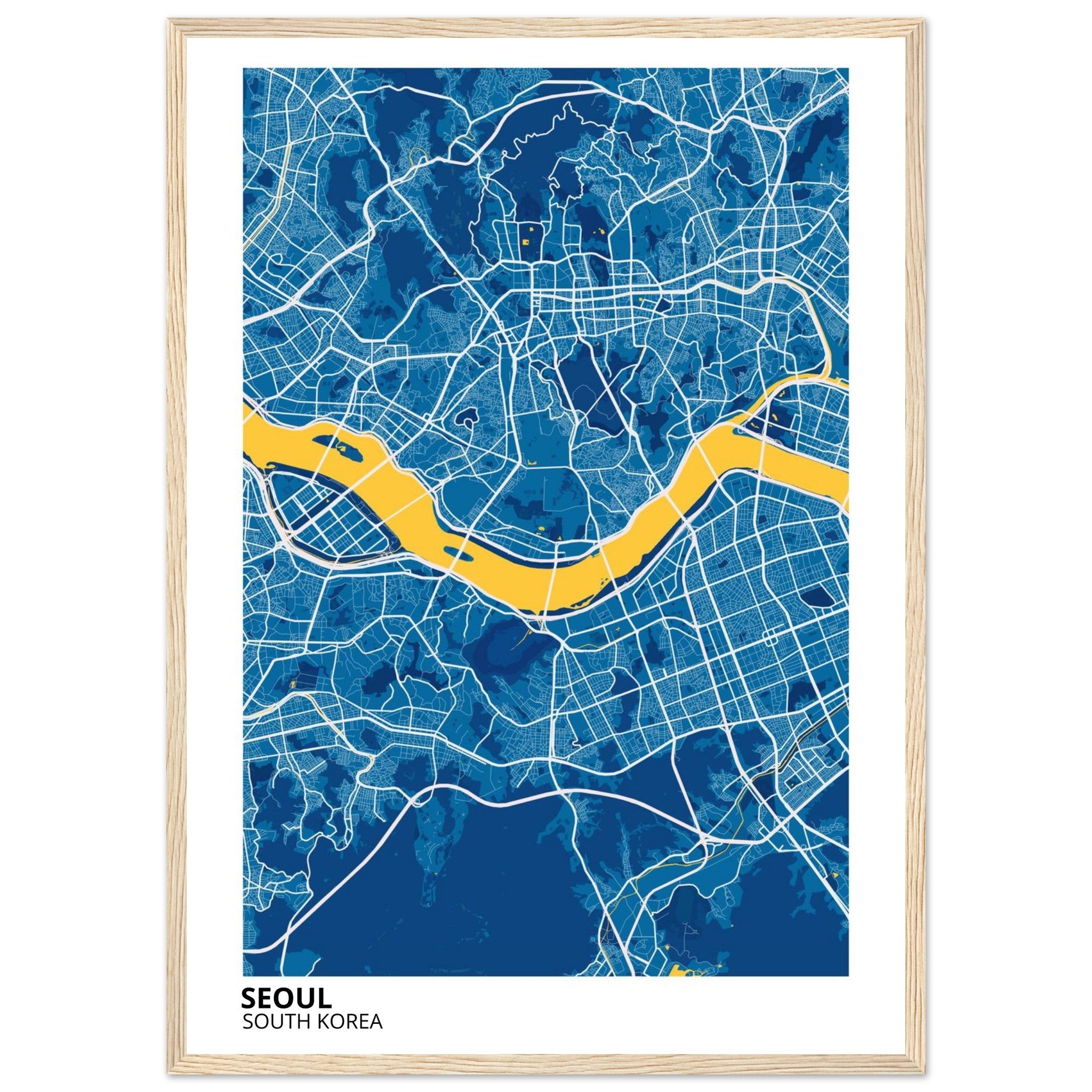 Seoul South Korea City Map Poster | Custom Map Art Print - Ink And Atlas