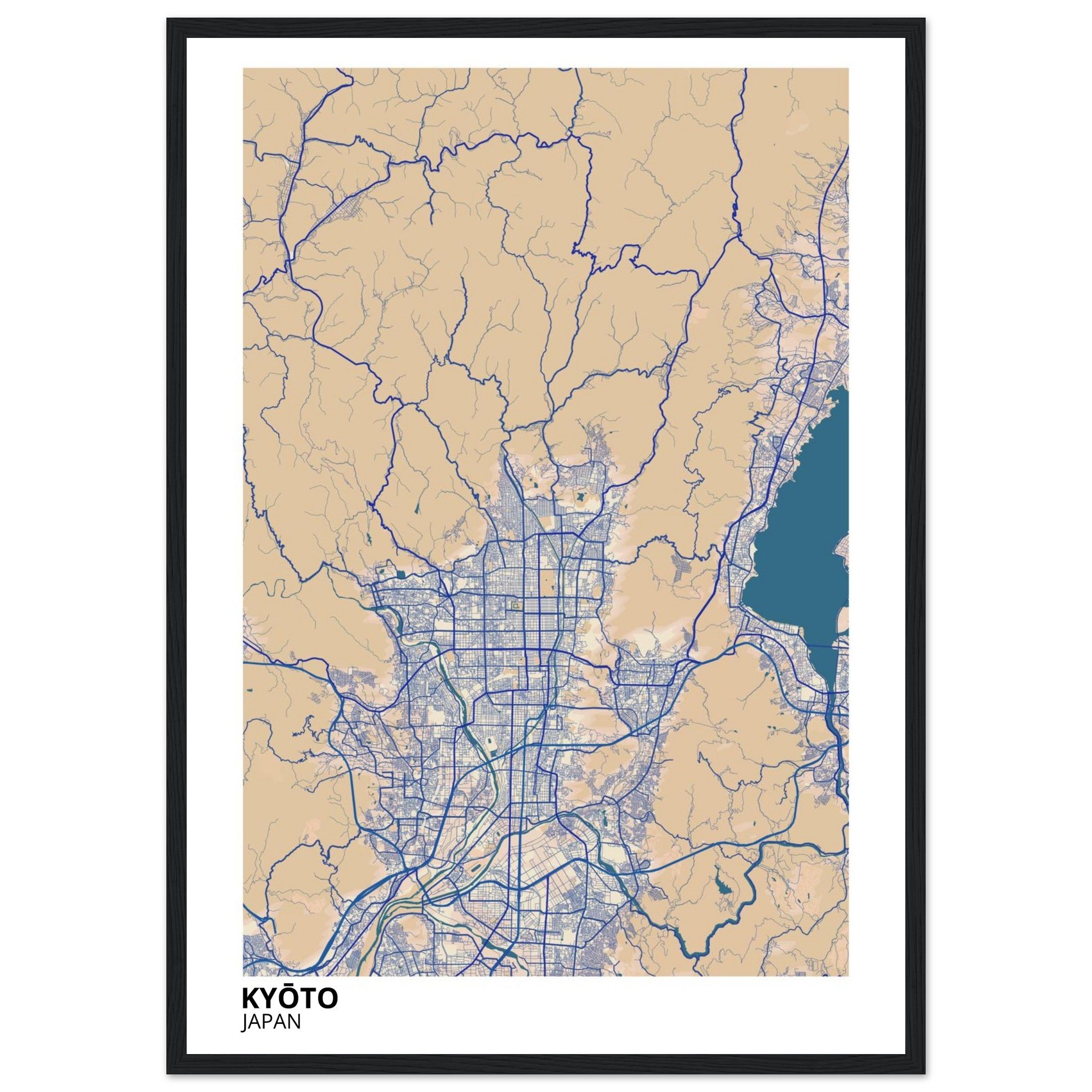 Kyoto Japan City Map Poster | Custom Map Art Print - Ink And Atlas