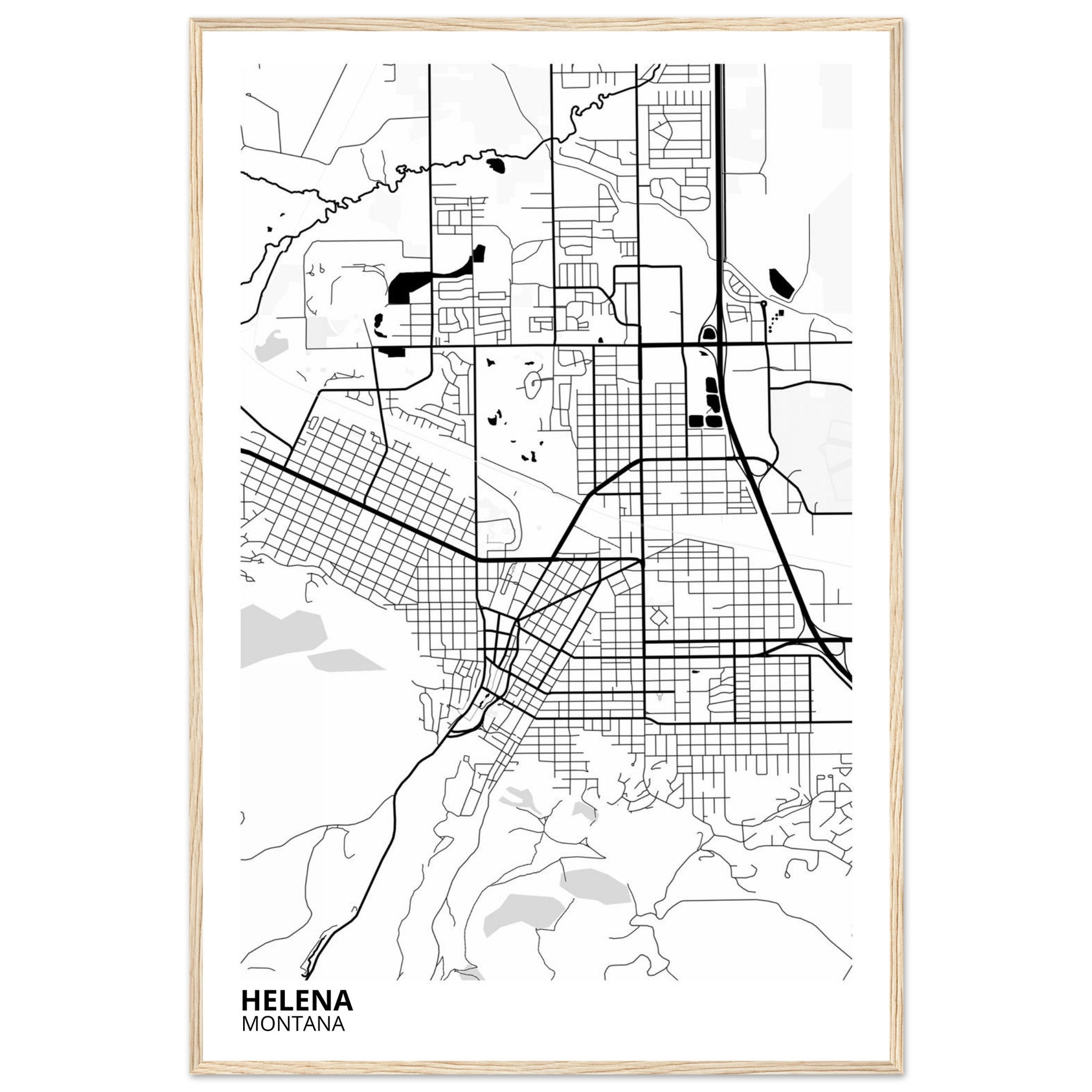 helena map poster print