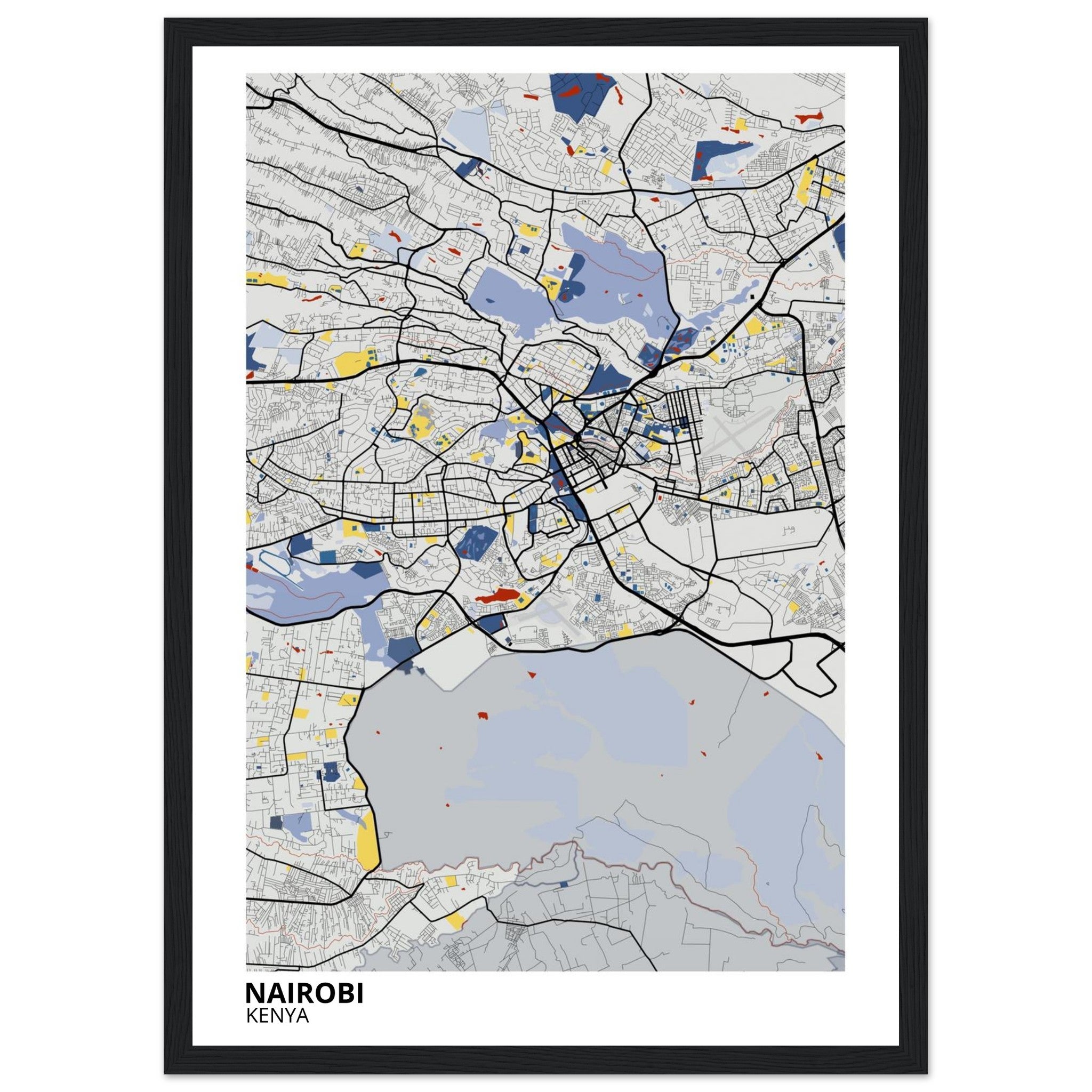 Nairobi Kenya City Map Poster | Custom Map Art Print - Ink And Atlas