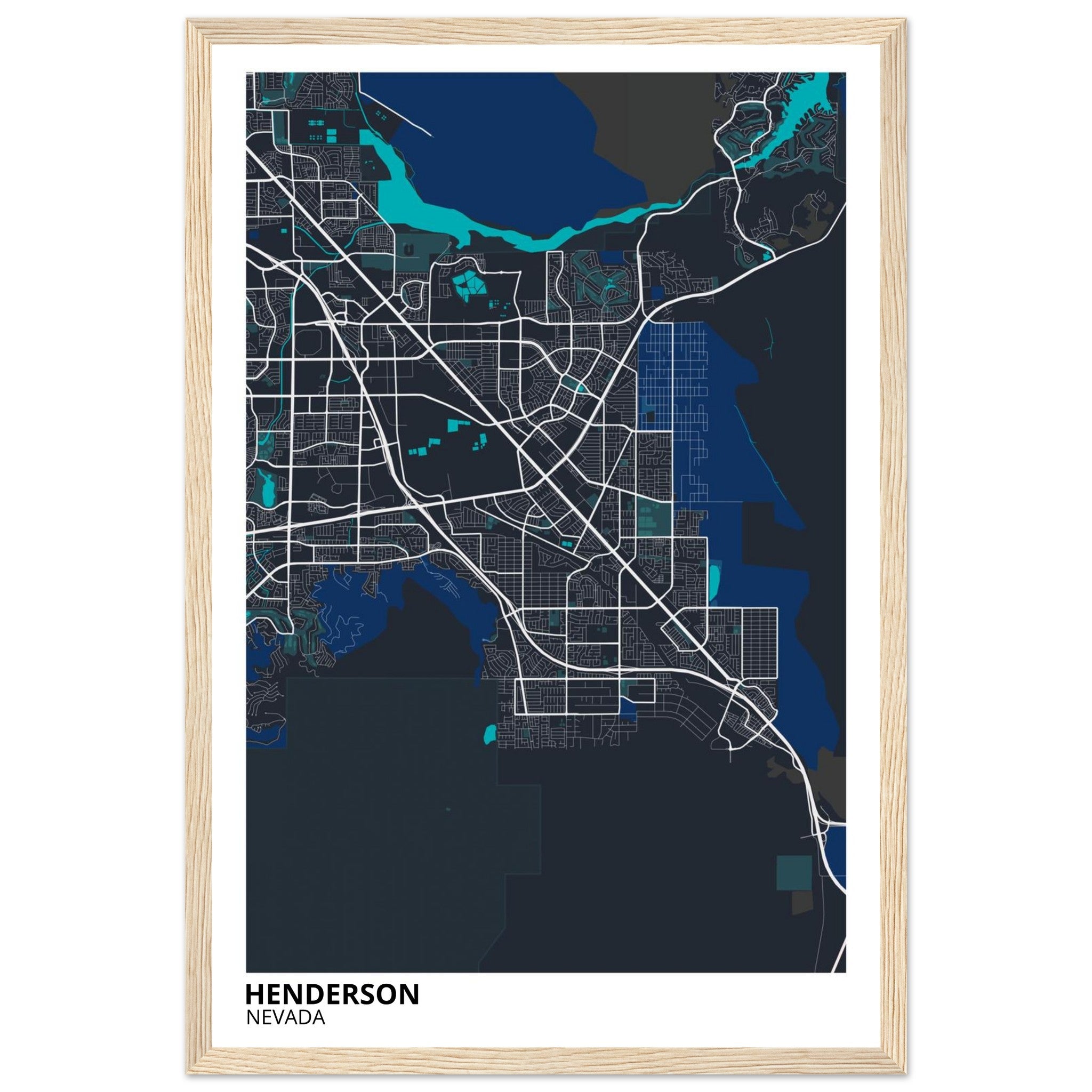 Henderson Nevada City Map Poster | Custom Map Art Print - Ink And Atlas