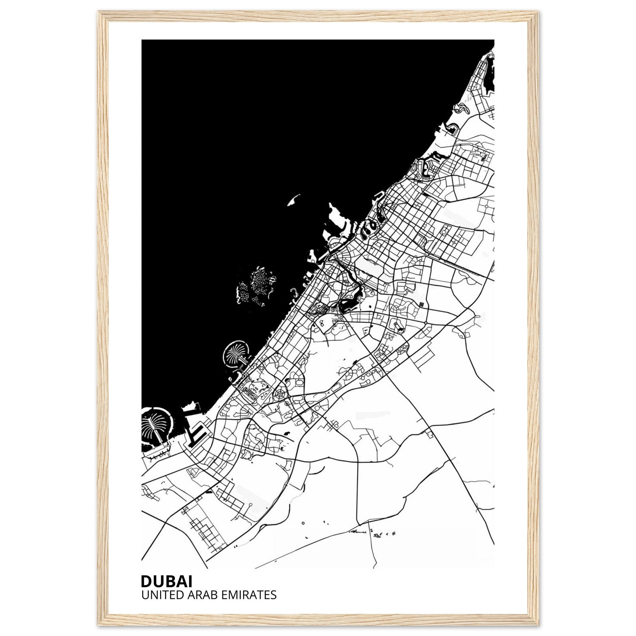 Dubai United Arab Emirates City Map Poster | Custom Map Art Print - Ink And Atlas