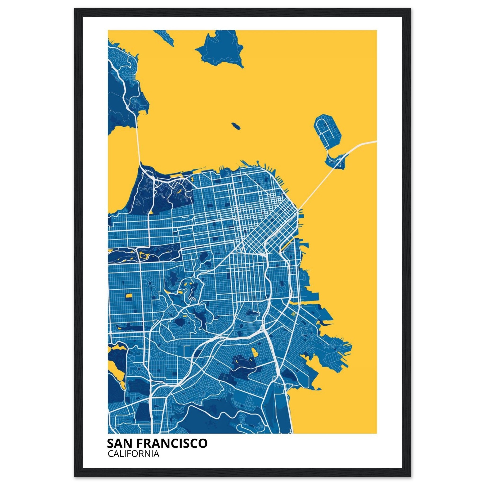 san francisco map poster print