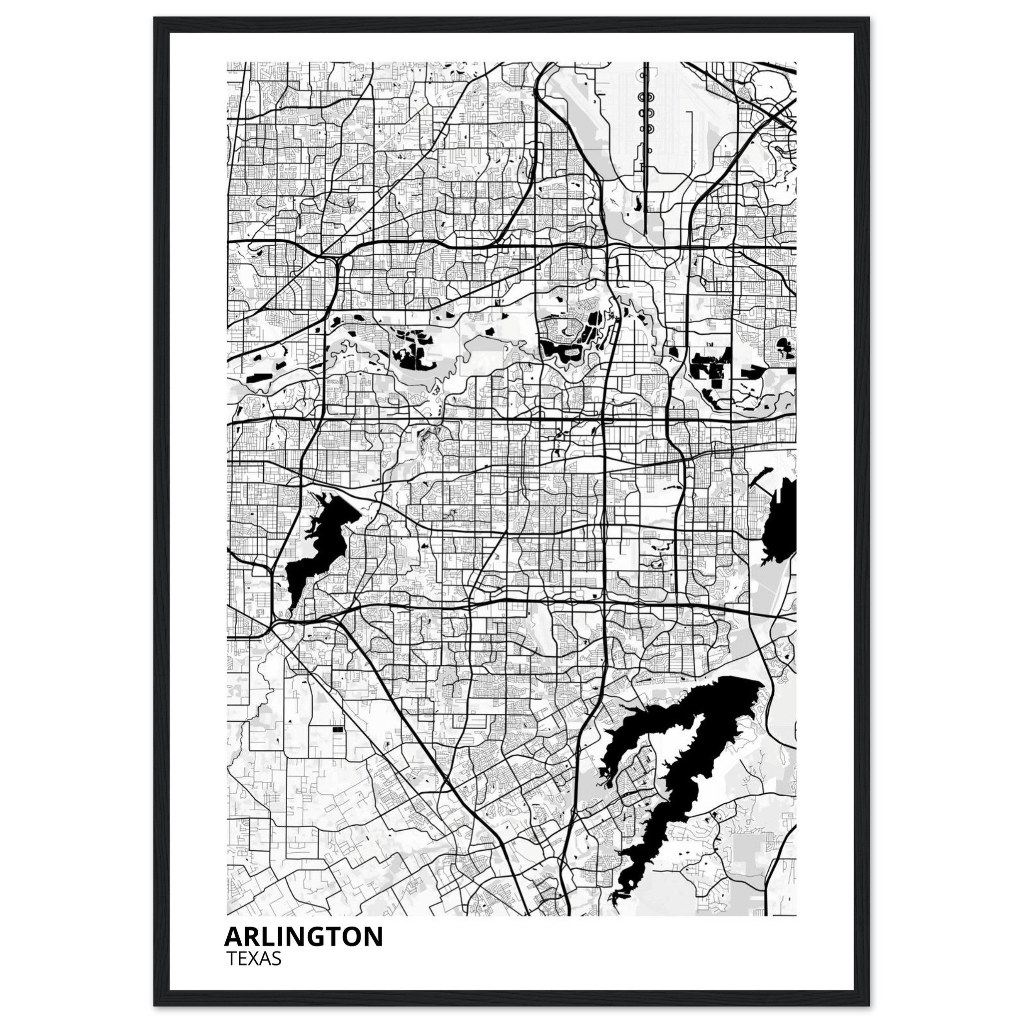 Arlington Texas City Map Poster | Custom Map Art Print - Ink And Atlas