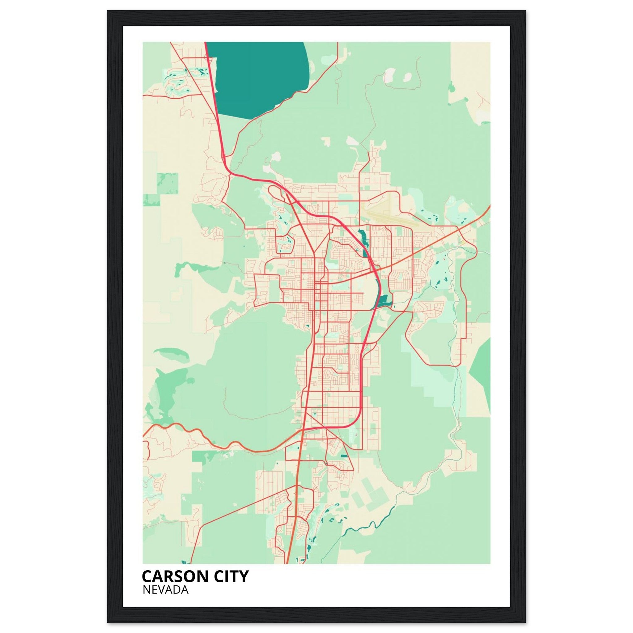 carson city map poster print