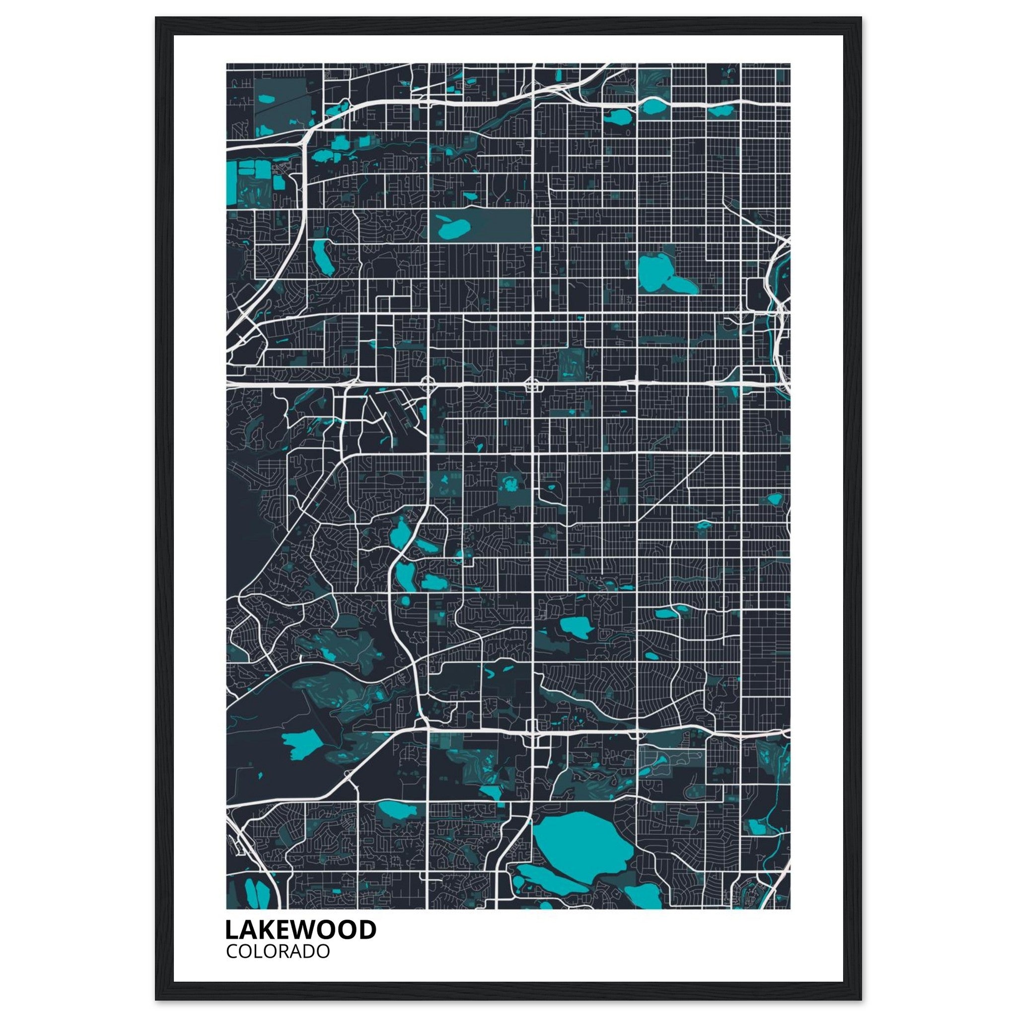 Lakewood Colorado City Map Poster | Custom Map Art Print - Ink And Atlas