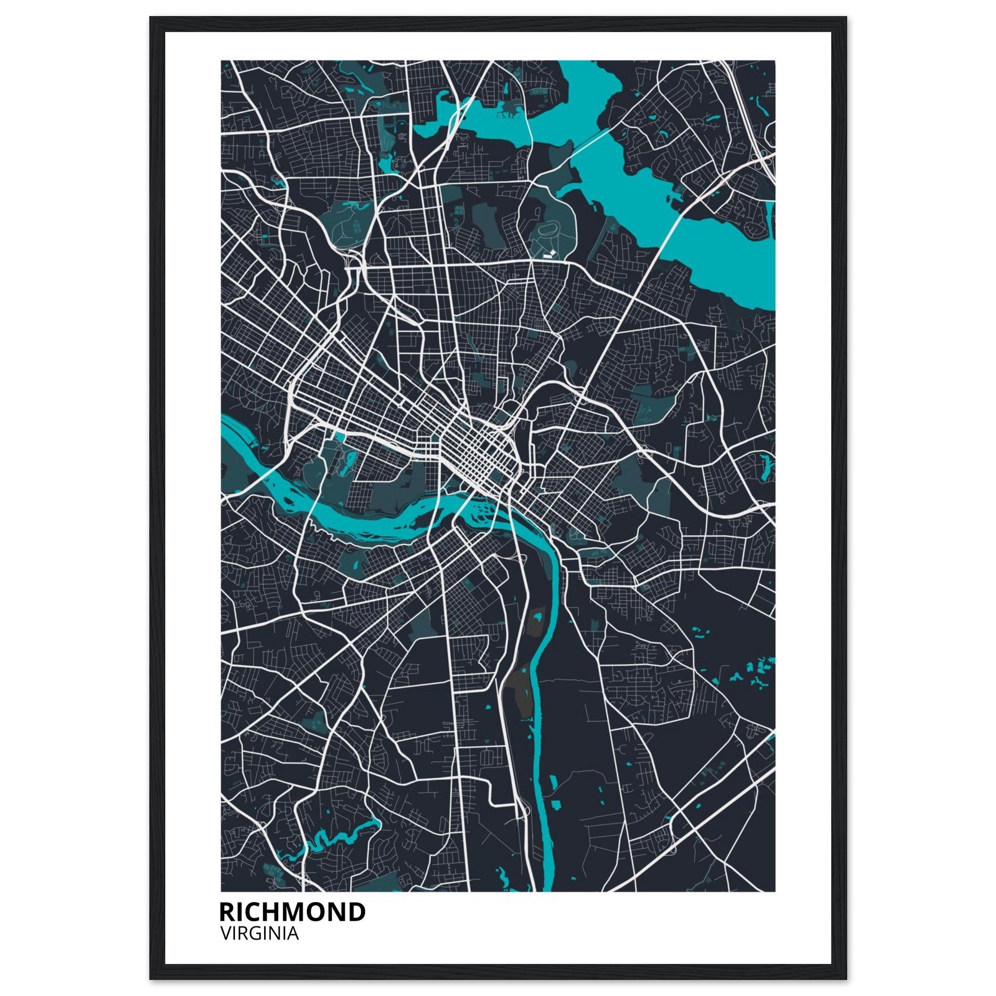 richmond map poster print