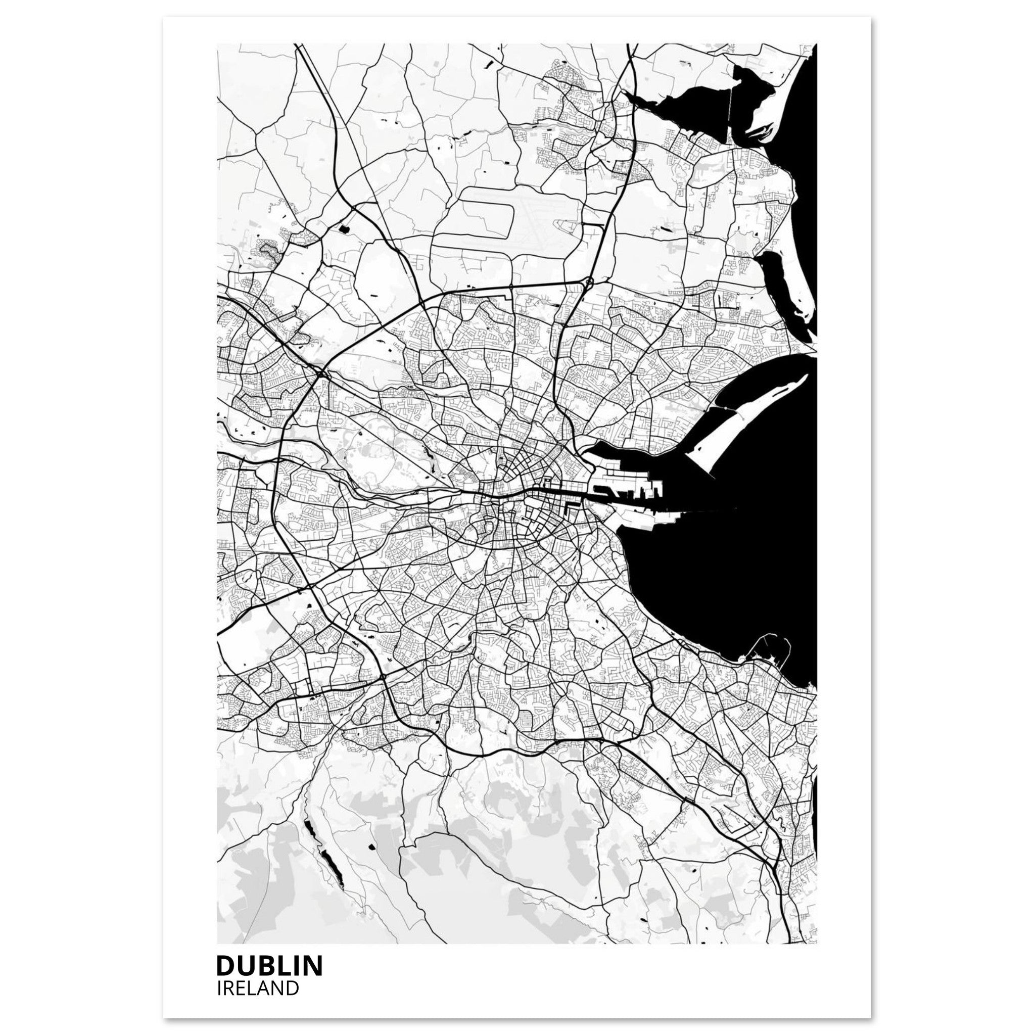 Dublin Ireland City Map Poster | Custom Map Art Print - Ink And Atlas