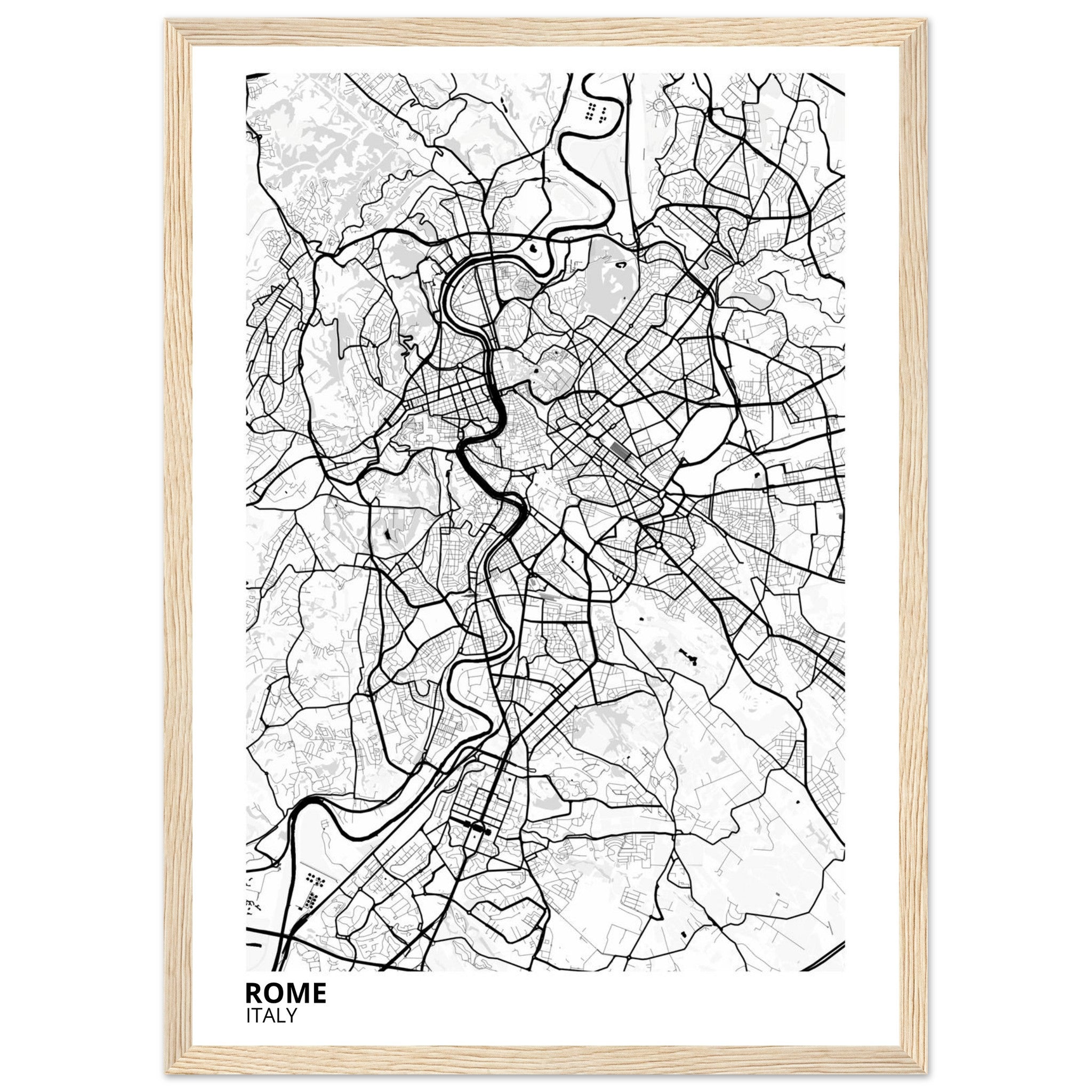 Rome Italy City Map Poster | Custom Map Art Print - Ink And Atlas