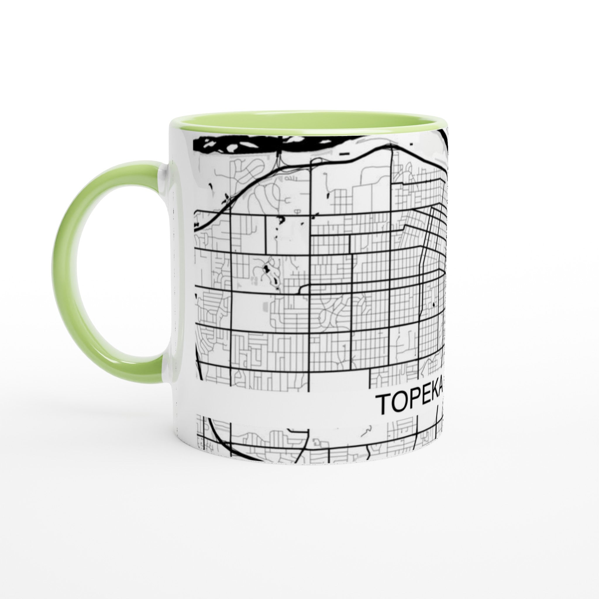 Topeka Modern City Map Mug (11oz) - Ink And Atlas