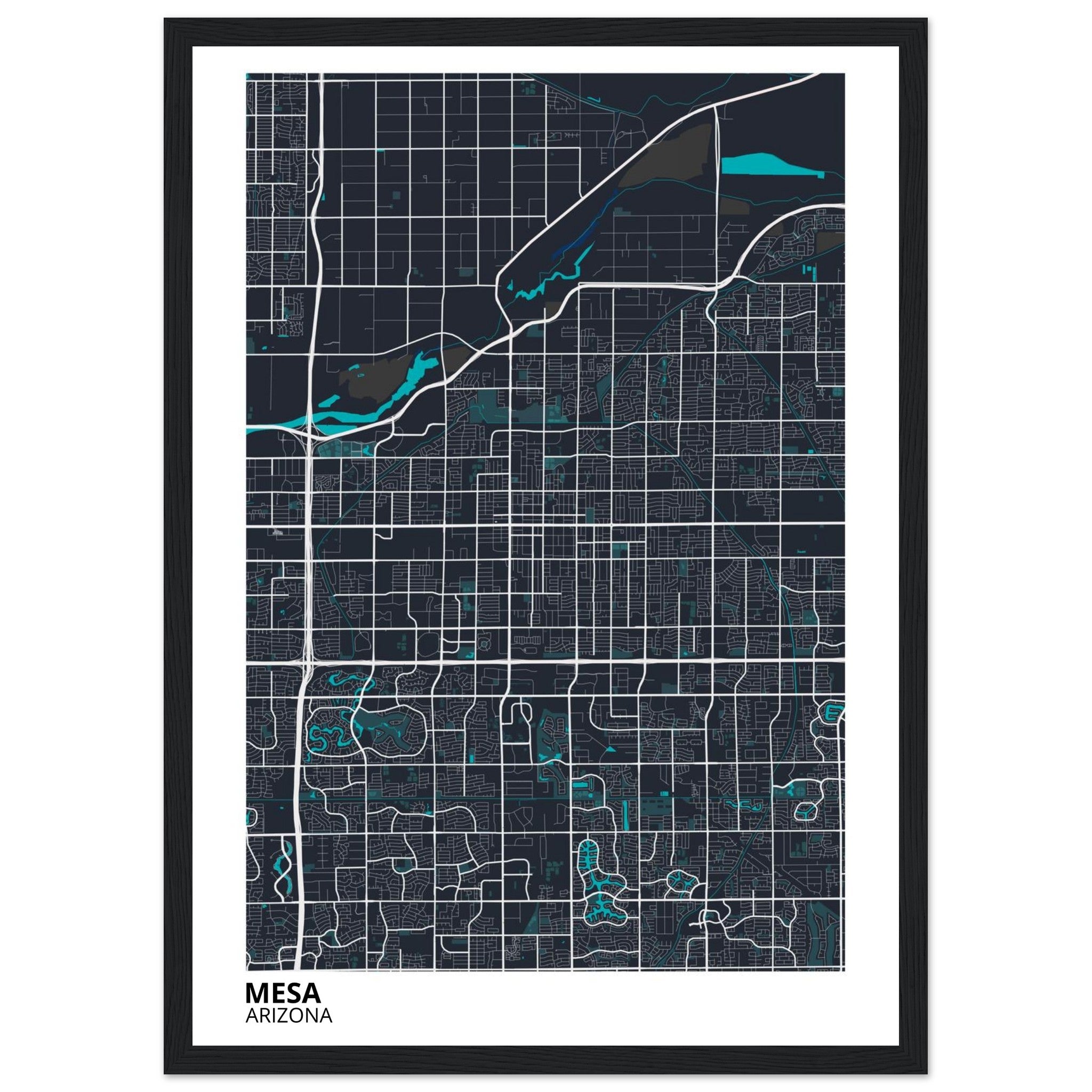 mesa map poster print