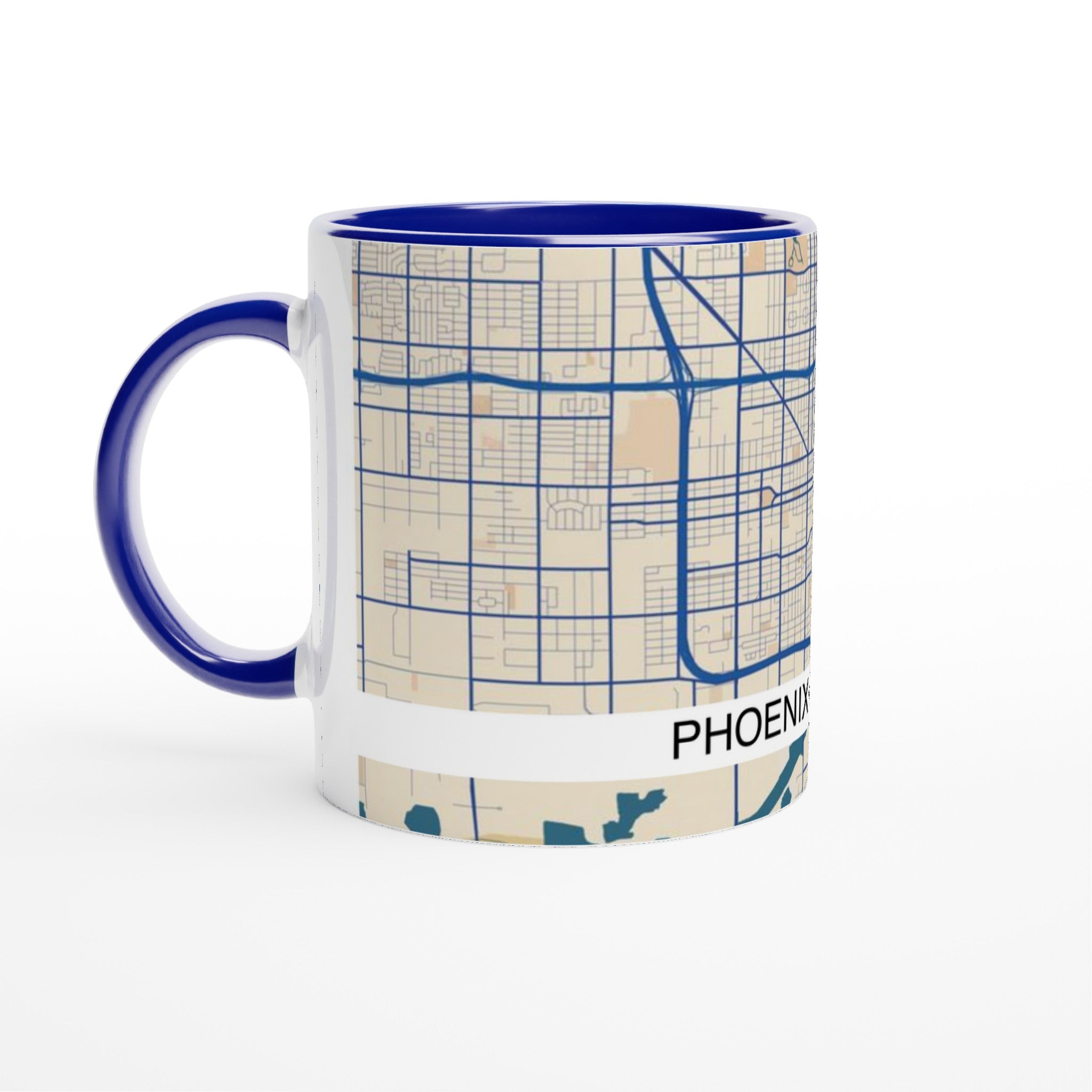 phoenix airzona modern city map mug 11oz