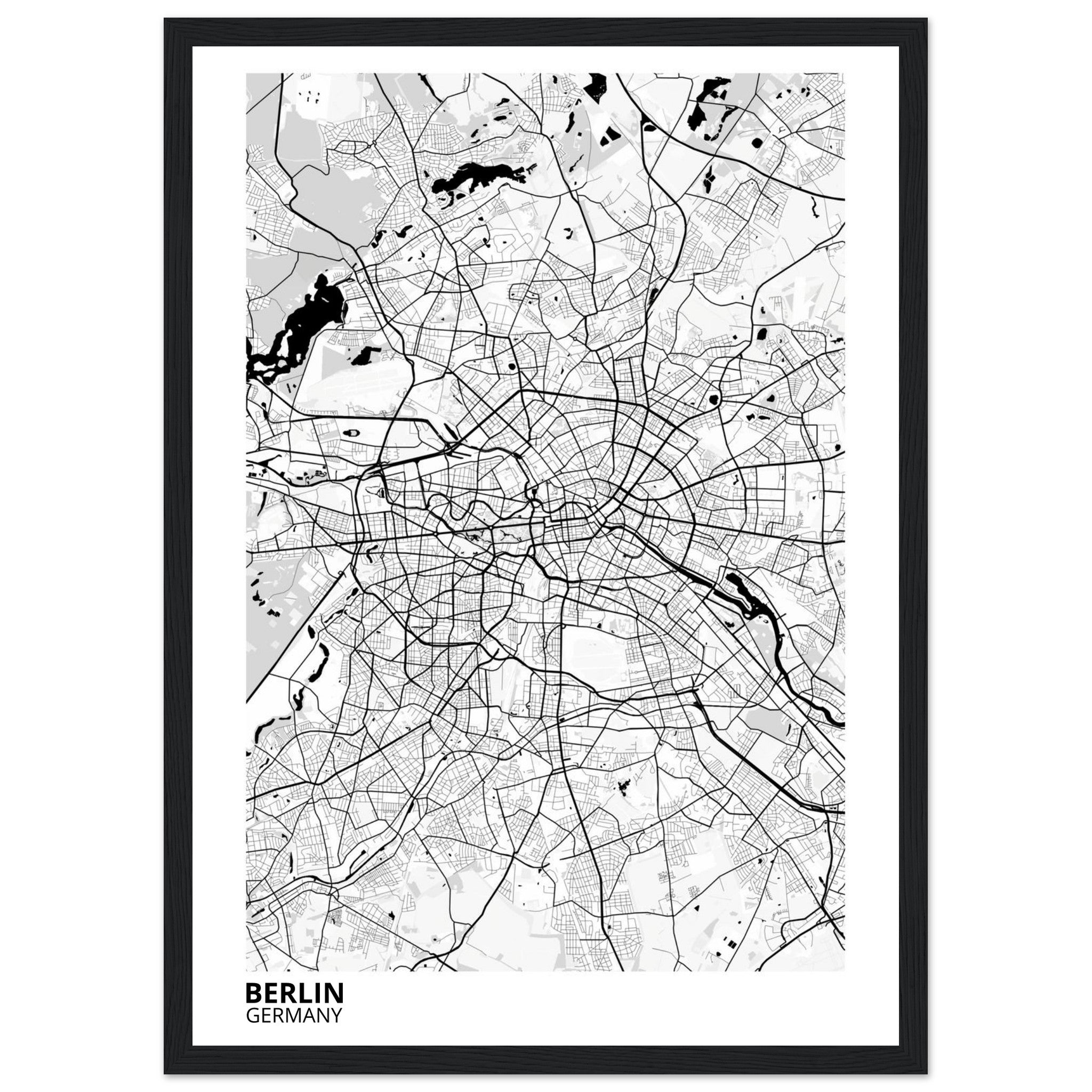 Berlin Germany City Map Poster | Custom Map Art Print - Ink And Atlas