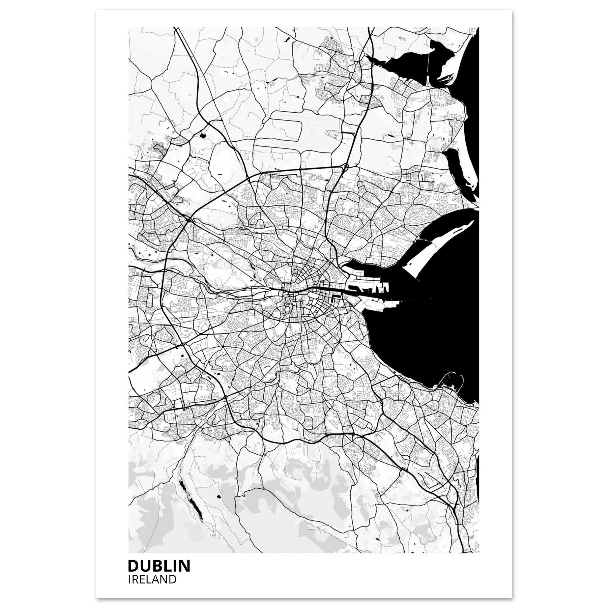 Dublin Ireland City Map Poster | Custom Map Art Print - Ink And Atlas
