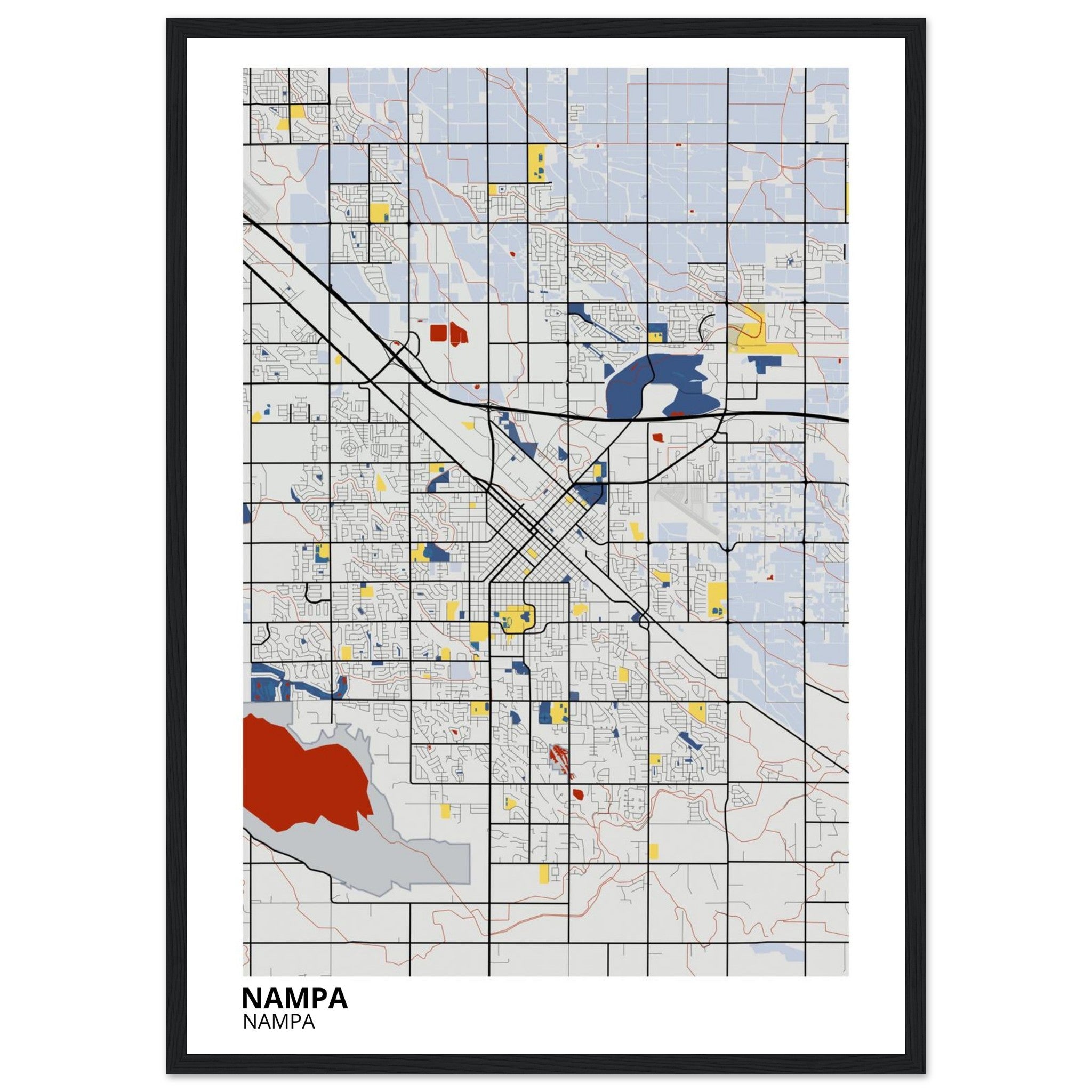 Nampa Idaho City Map Poster | Custom Map Art Print - Ink And Atlas
