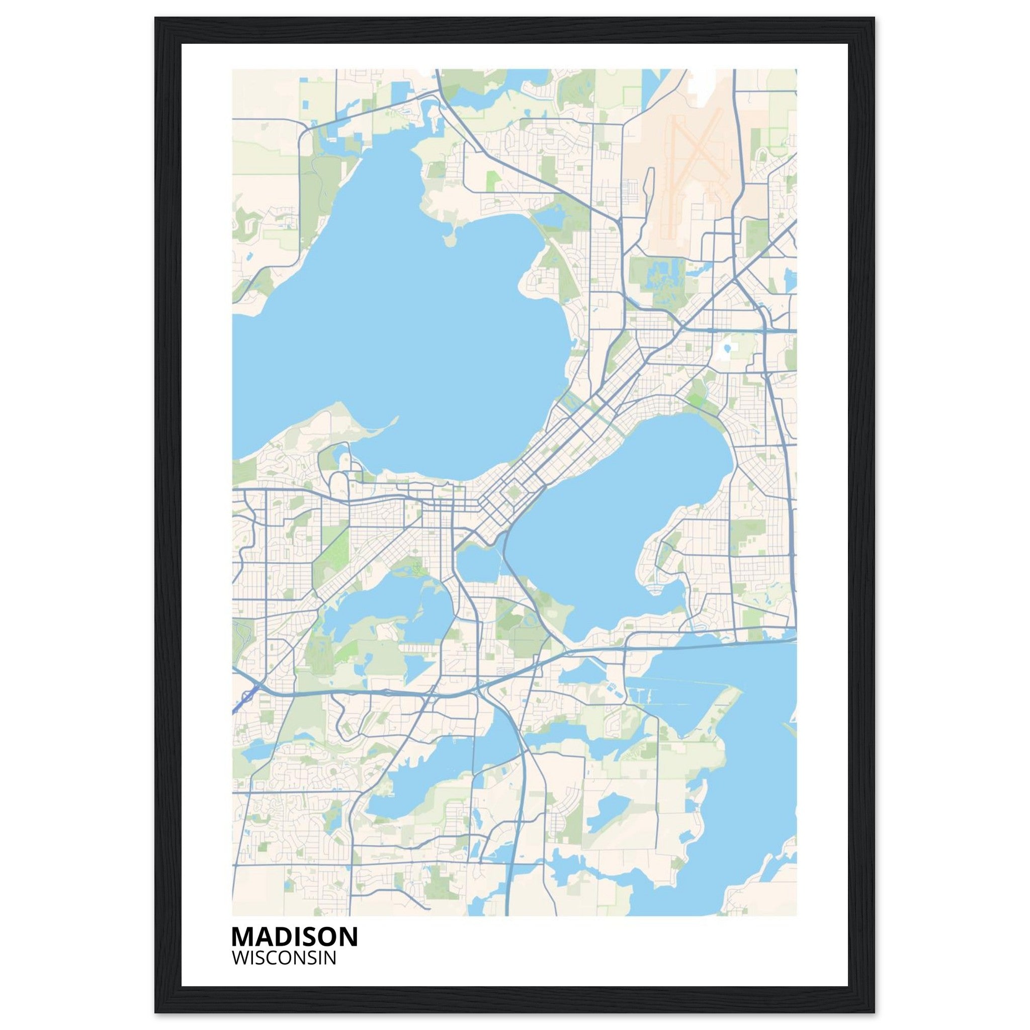 madison map poster print