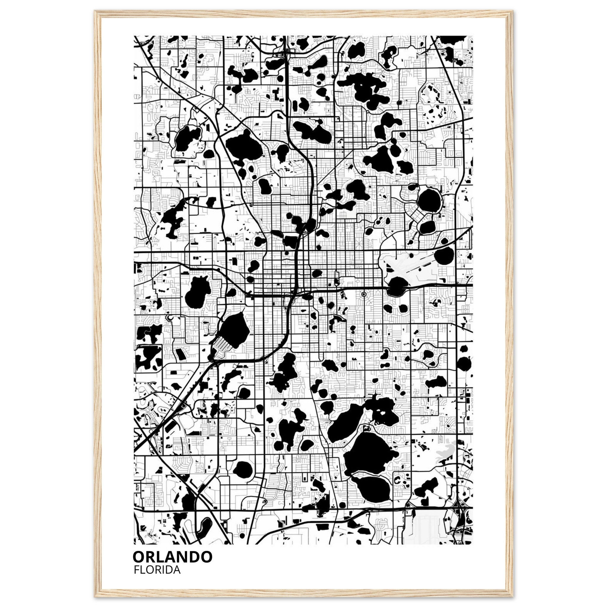 orlando map poster print