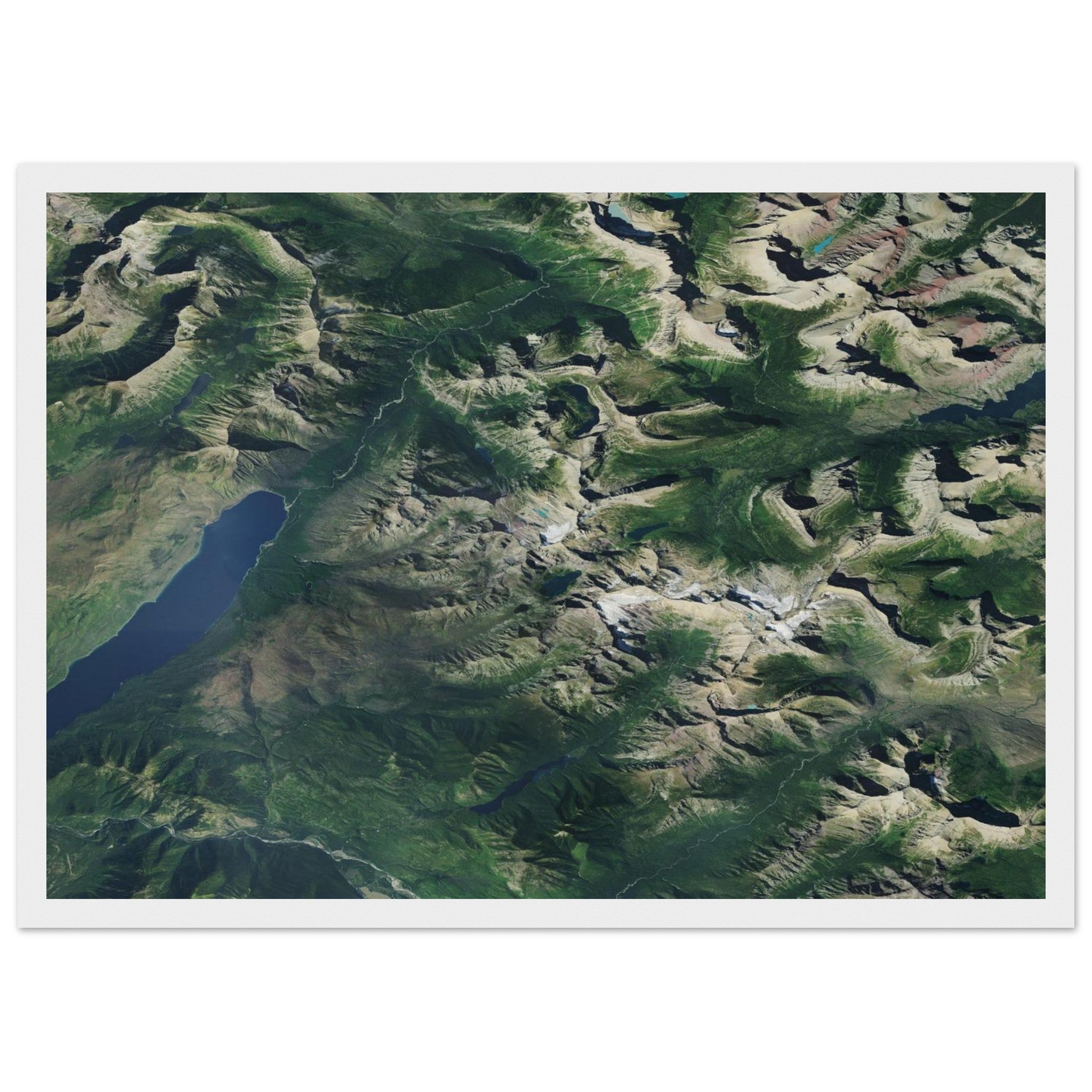 Glacier National Park Natural Earth Print - Ink And Atlas