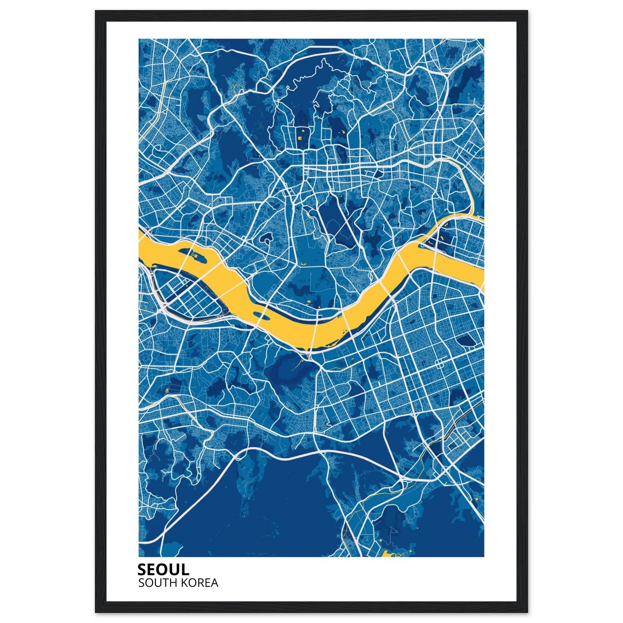 Seoul South Korea City Map Poster | Custom Map Art Print - Ink And Atlas