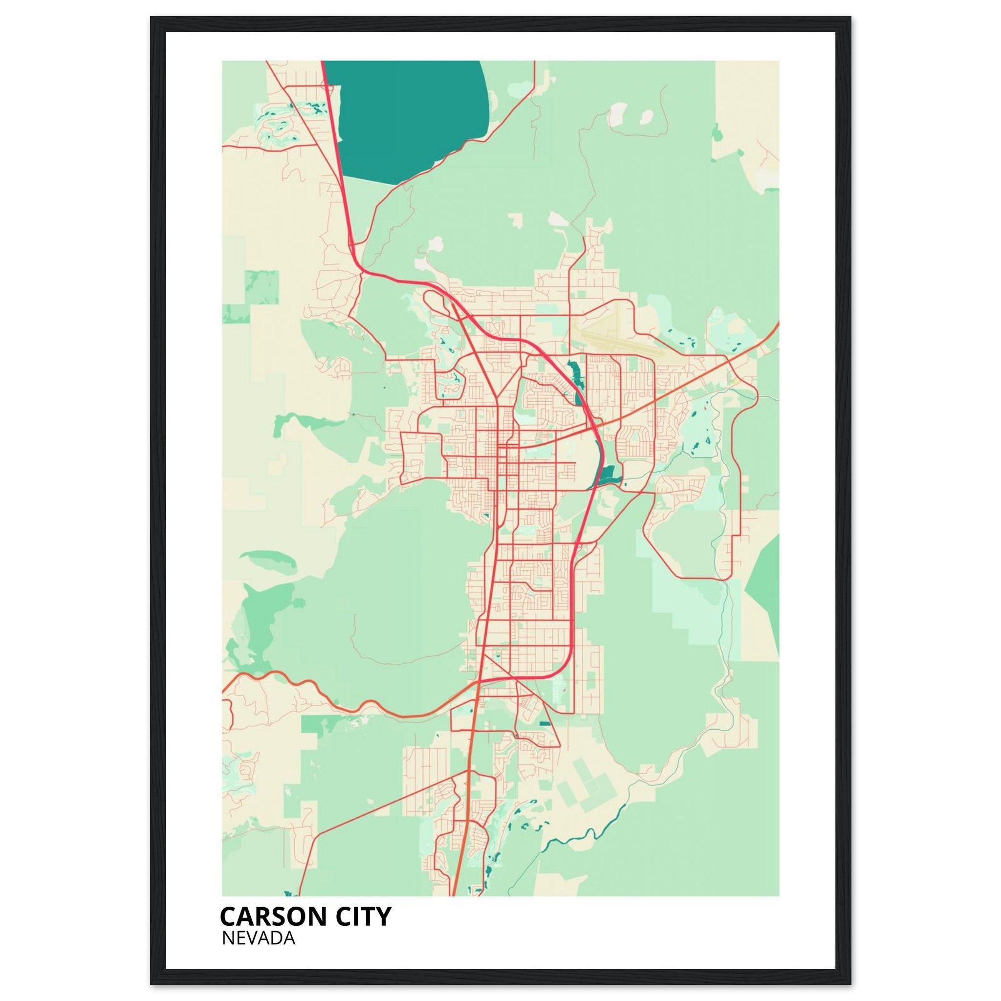 carson city map poster print