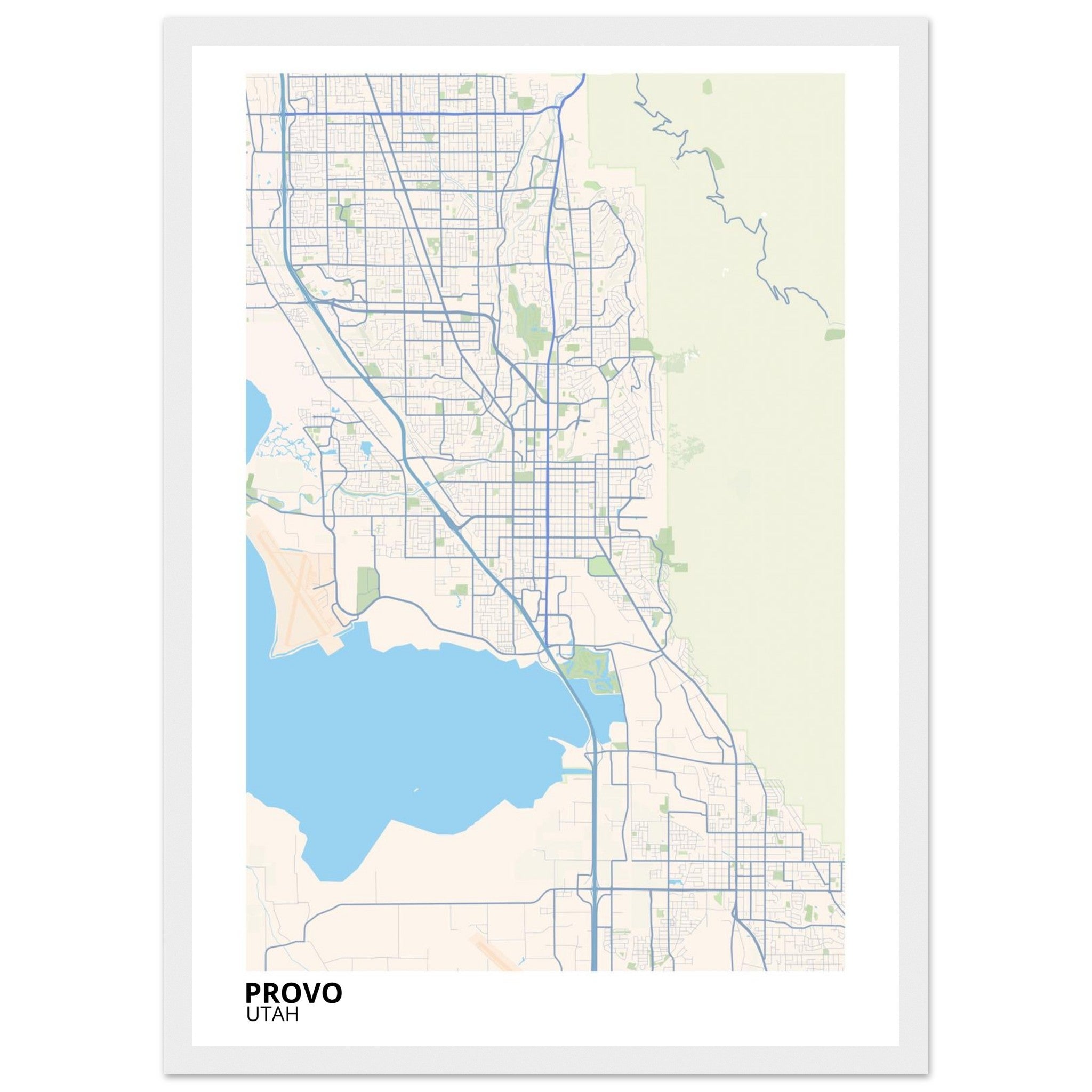 provo map poster print