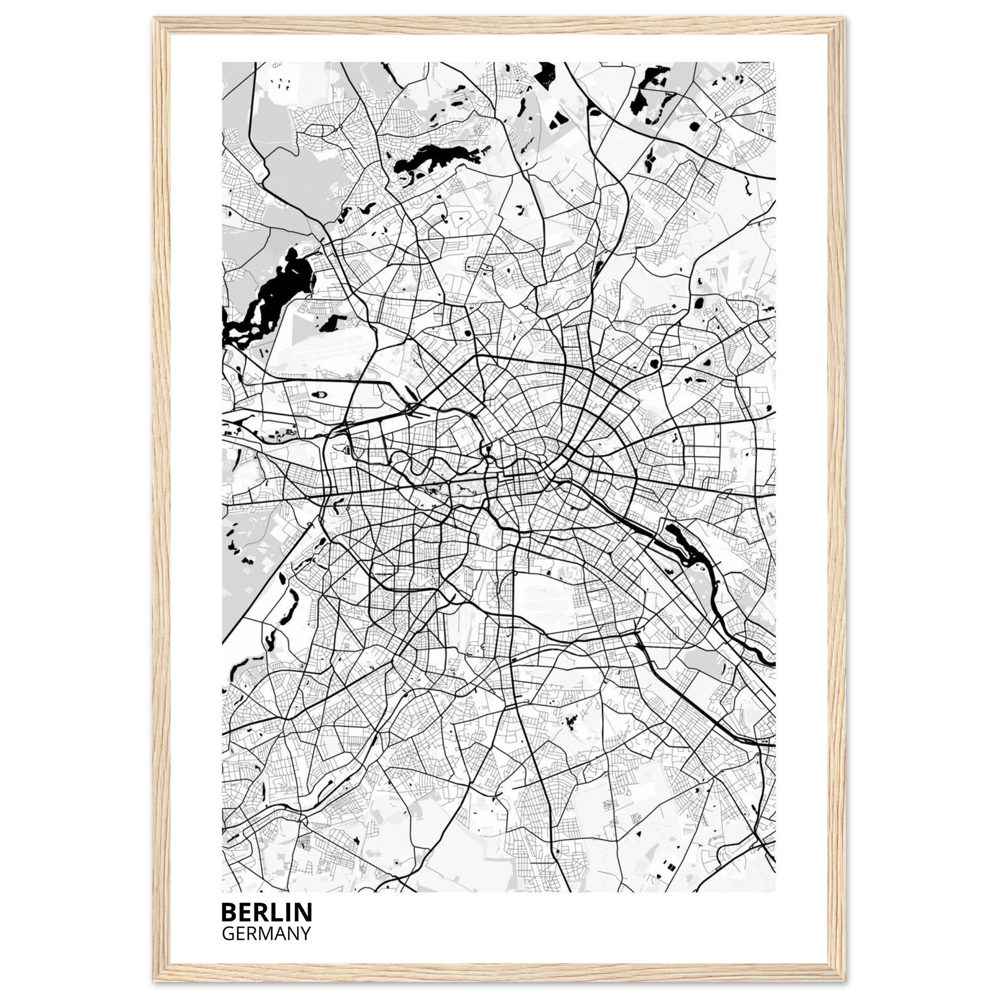 Berlin Germany City Map Poster | Custom Map Art Print - Ink And Atlas