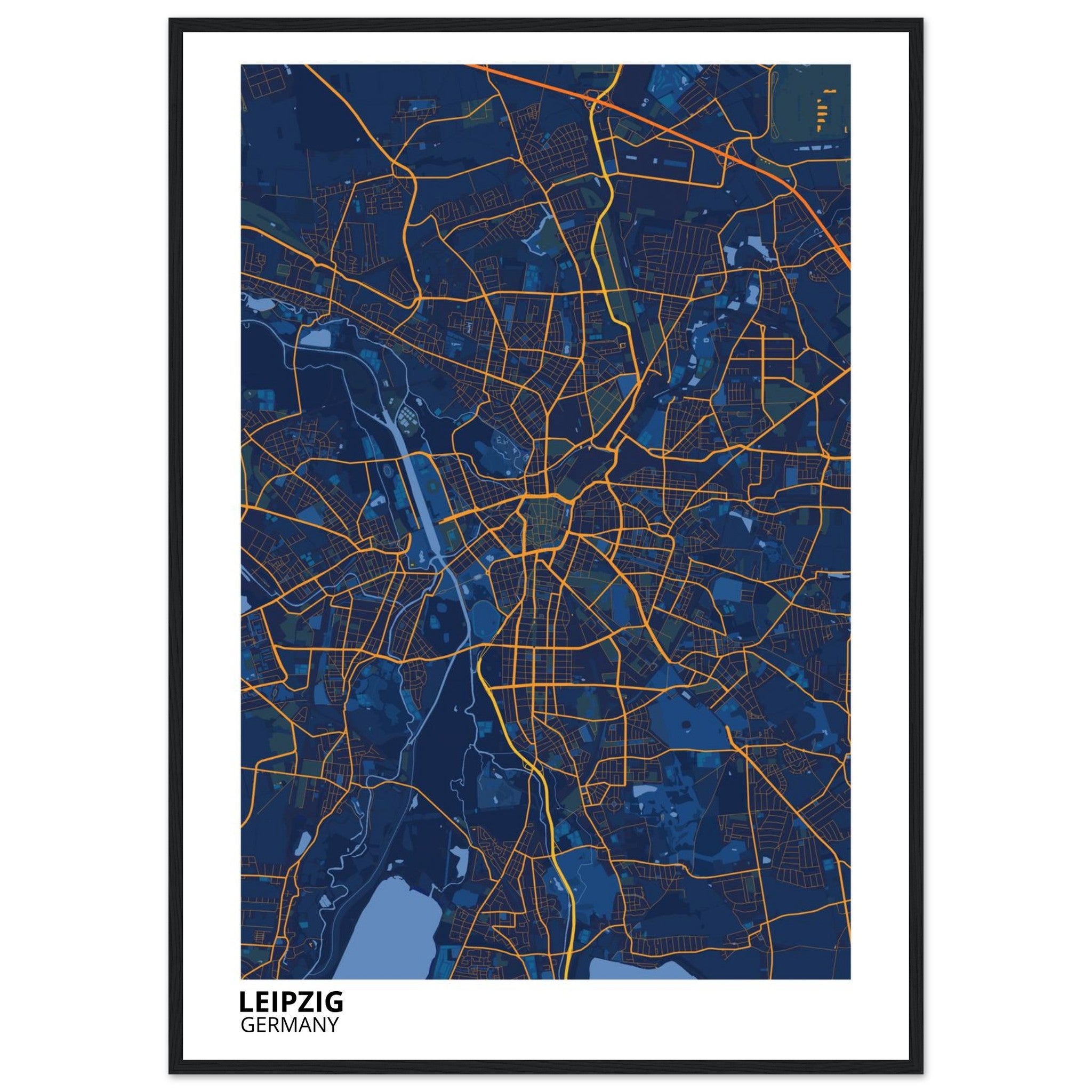 Leipzig Germany City Map Poster | Custom Map Art Print - Ink And Atlas
