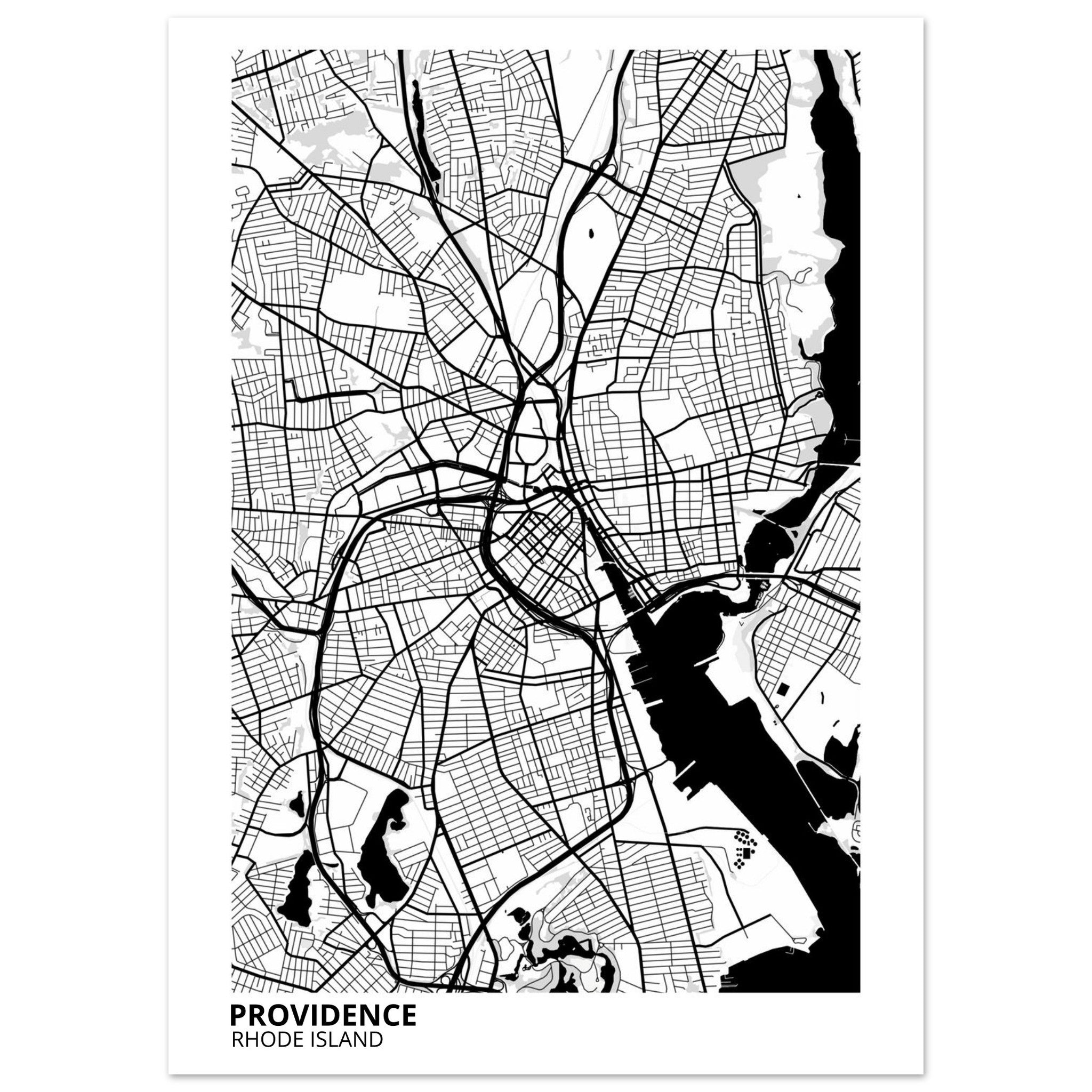 providence map poster print