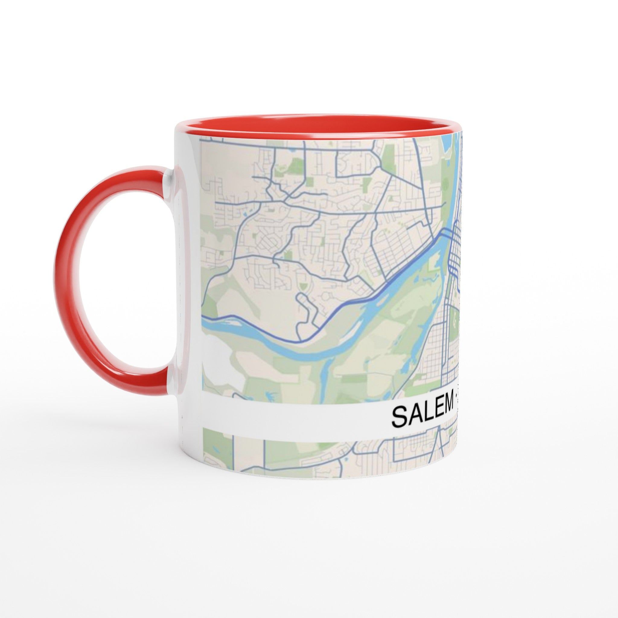 Salem Oregon Modern City Map Mug (11oz) - Ink And Atlas