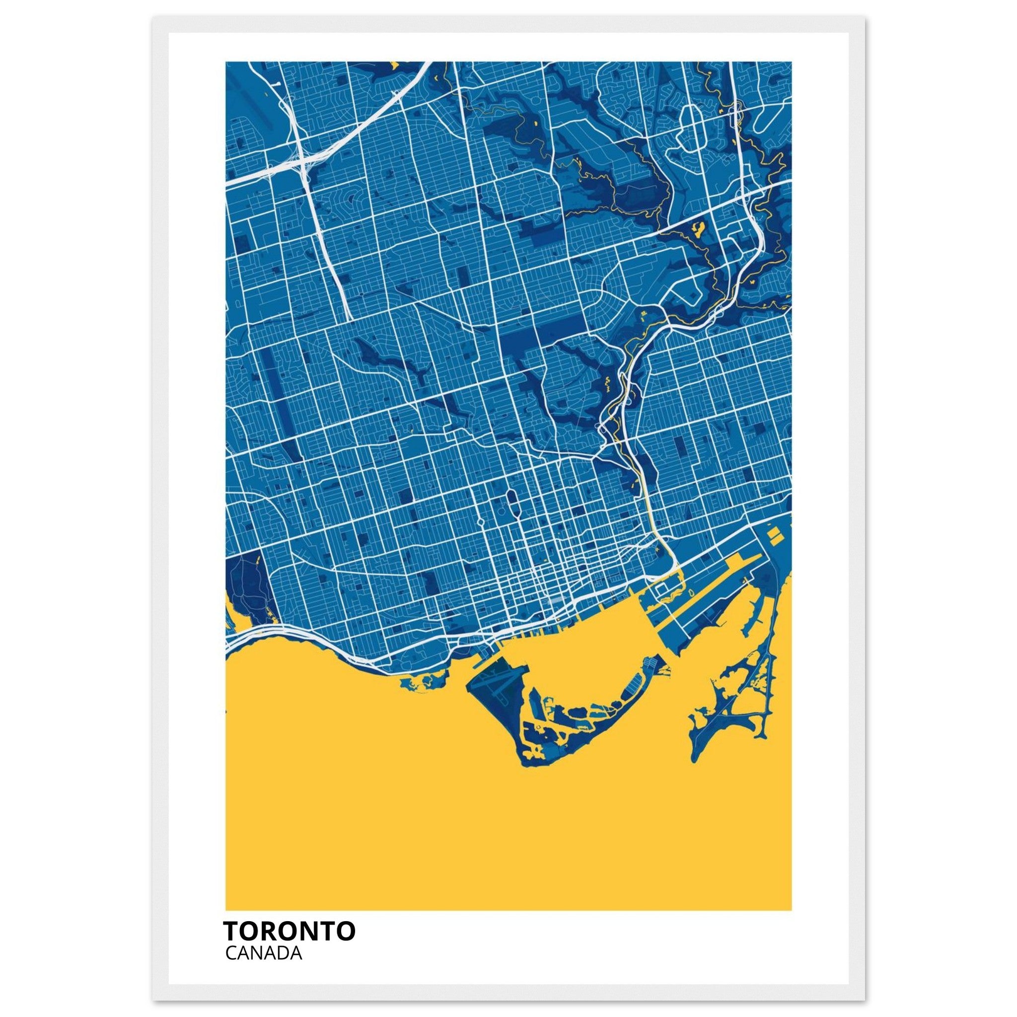 Toronto Canada City Map Poster | Custom Map Art Print - Ink And Atlas
