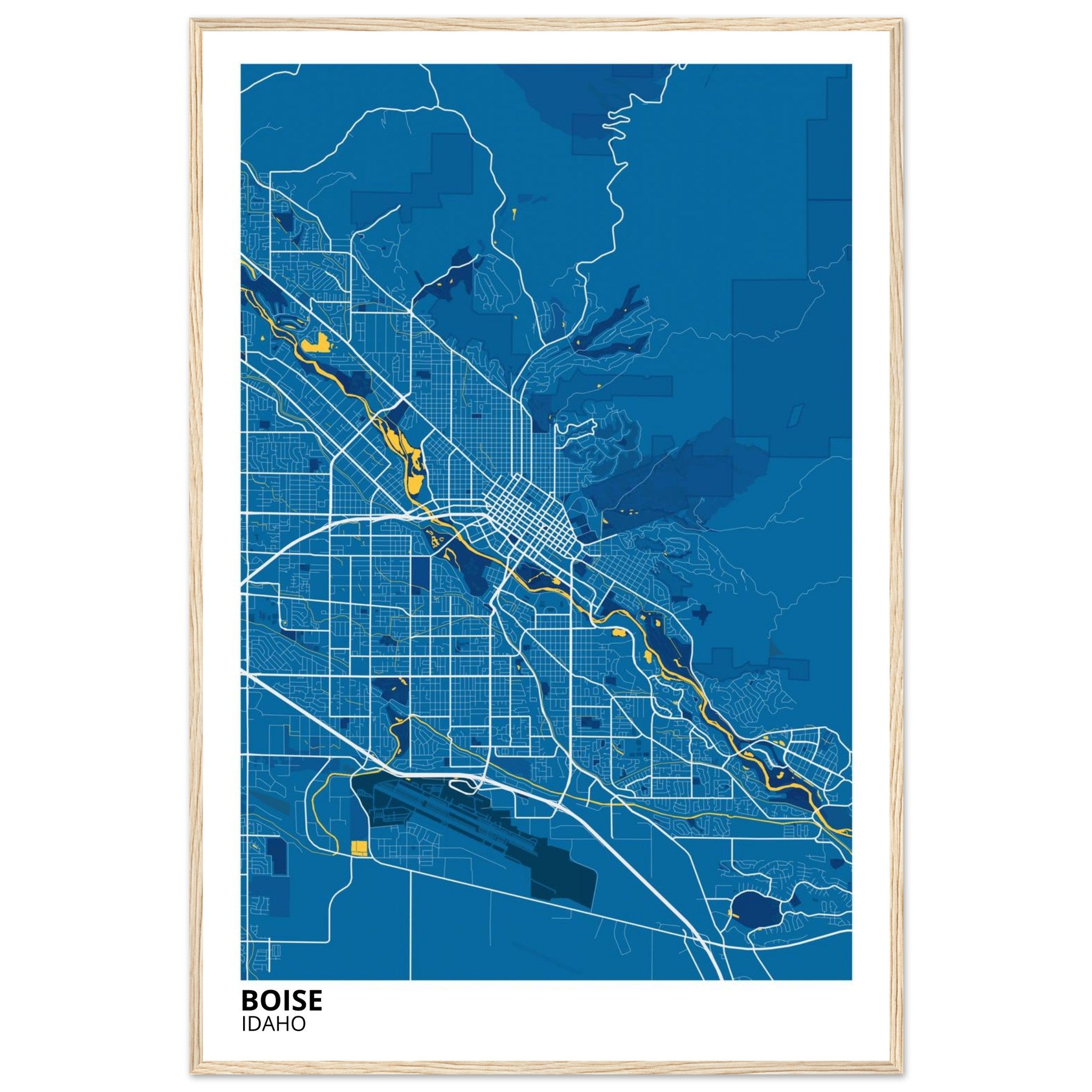 boise map poster print