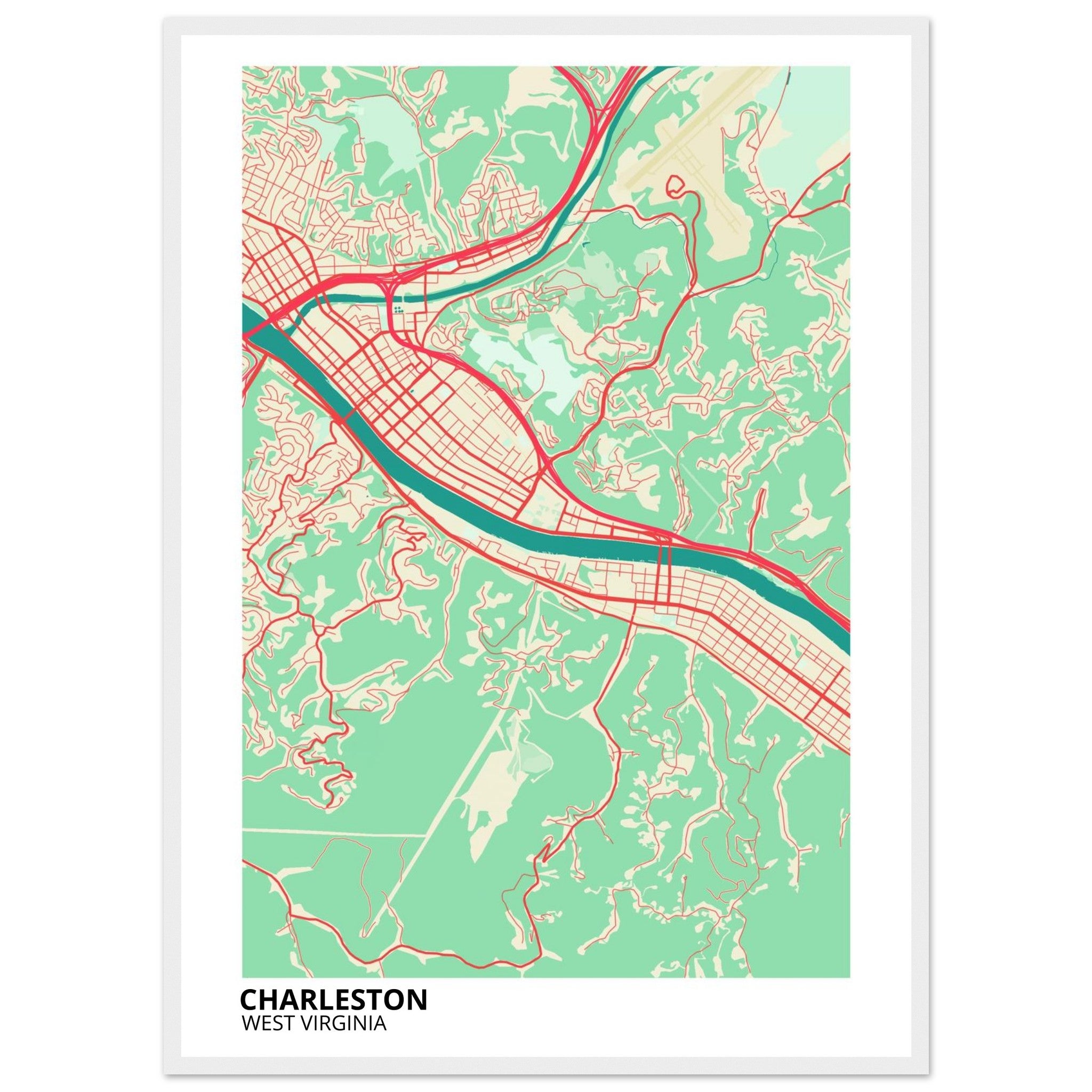 charleston modern city map 
