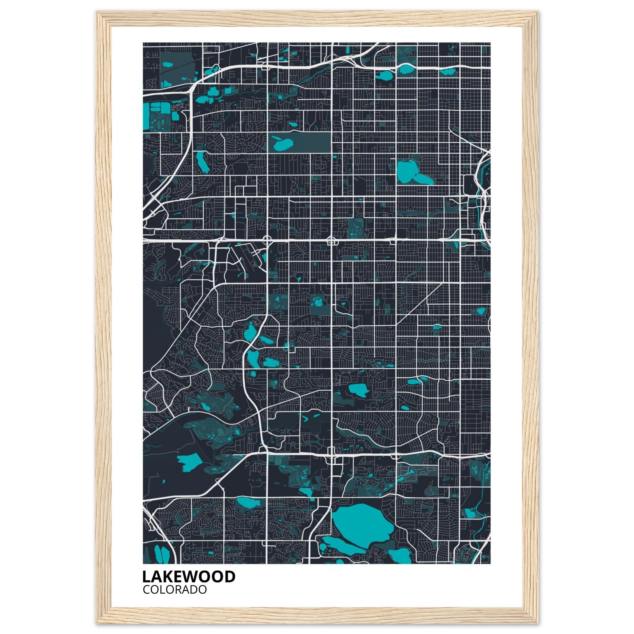 Lakewood Colorado City Map Poster | Custom Map Art Print - Ink And Atlas
