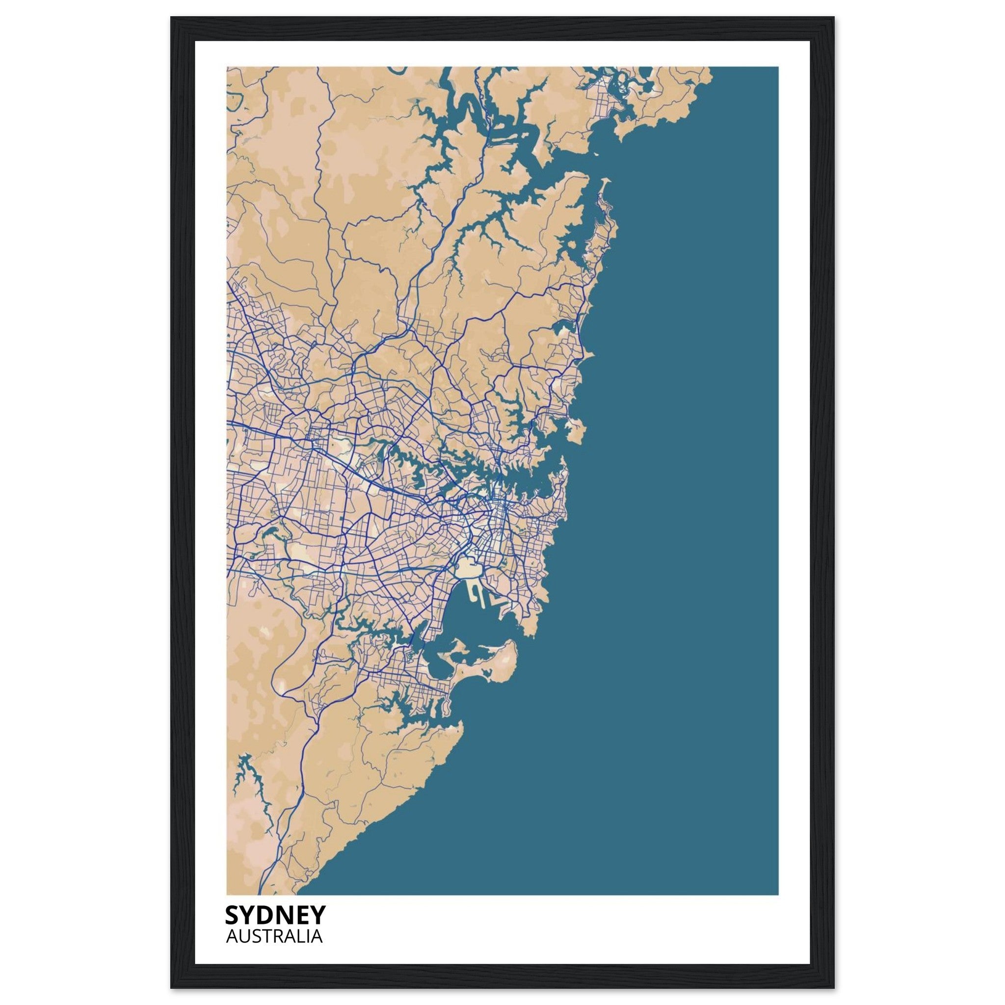 Sydney Australia City Map Poster | Custom Map Art Print - Ink And Atlas