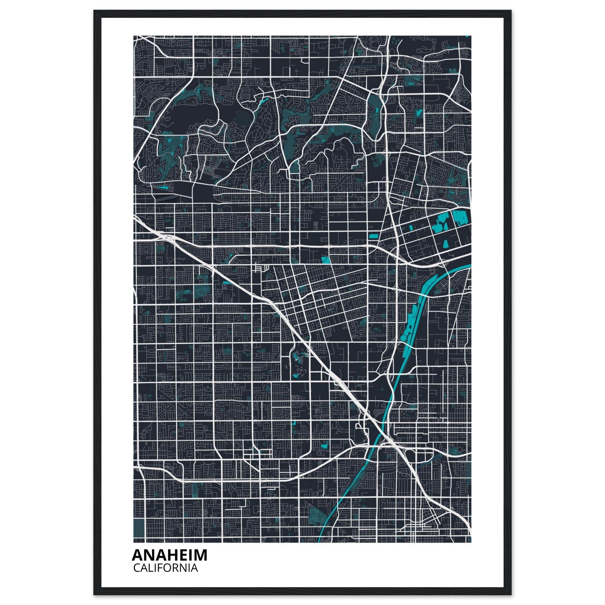Anaheim California City Map Poster | Custom Map Art Print - Ink And Atlas