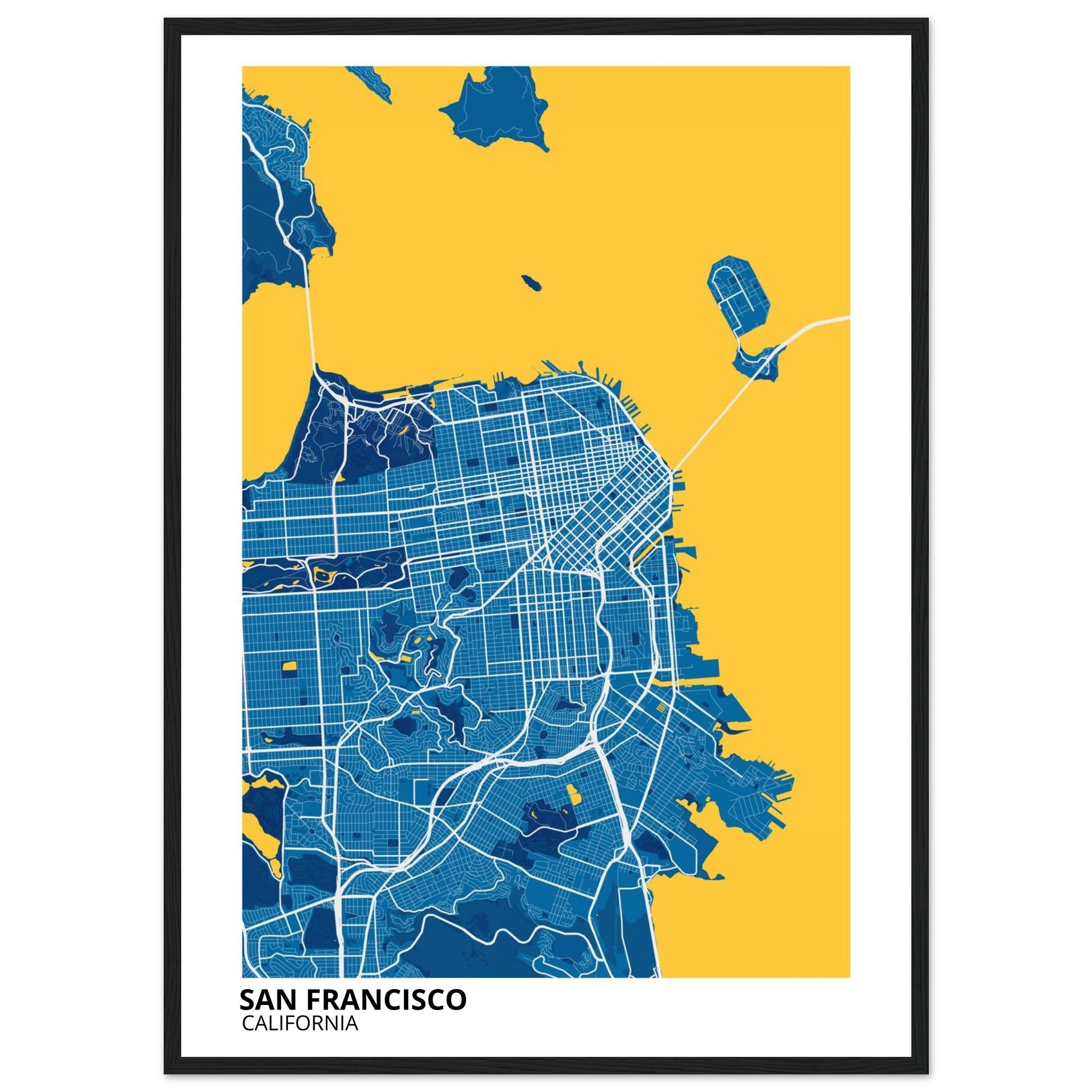 san francisco map poster print