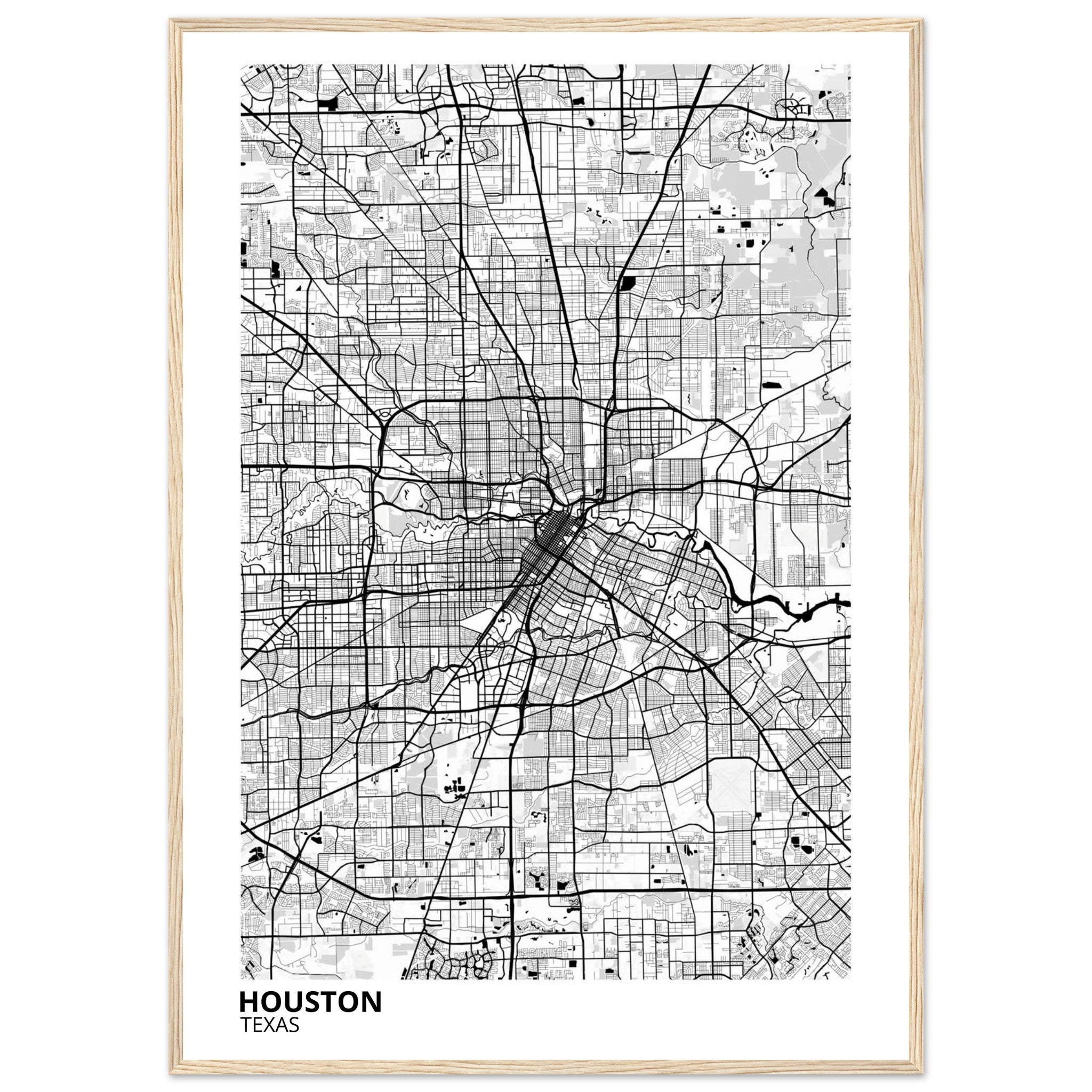 houston map poster print