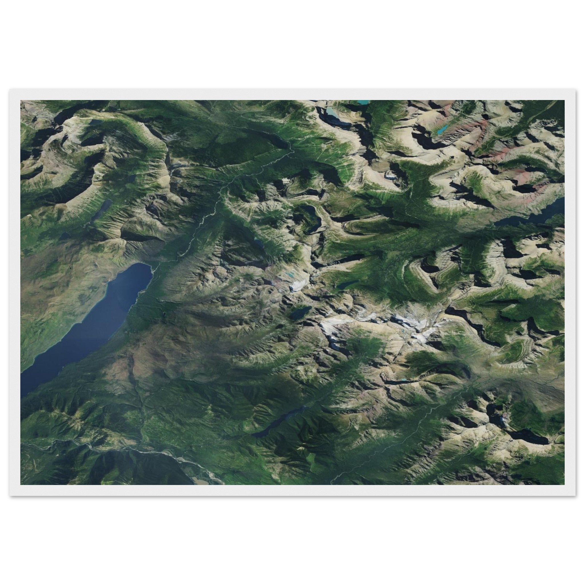 Glacier National Park Natural Earth Print - Ink And Atlas