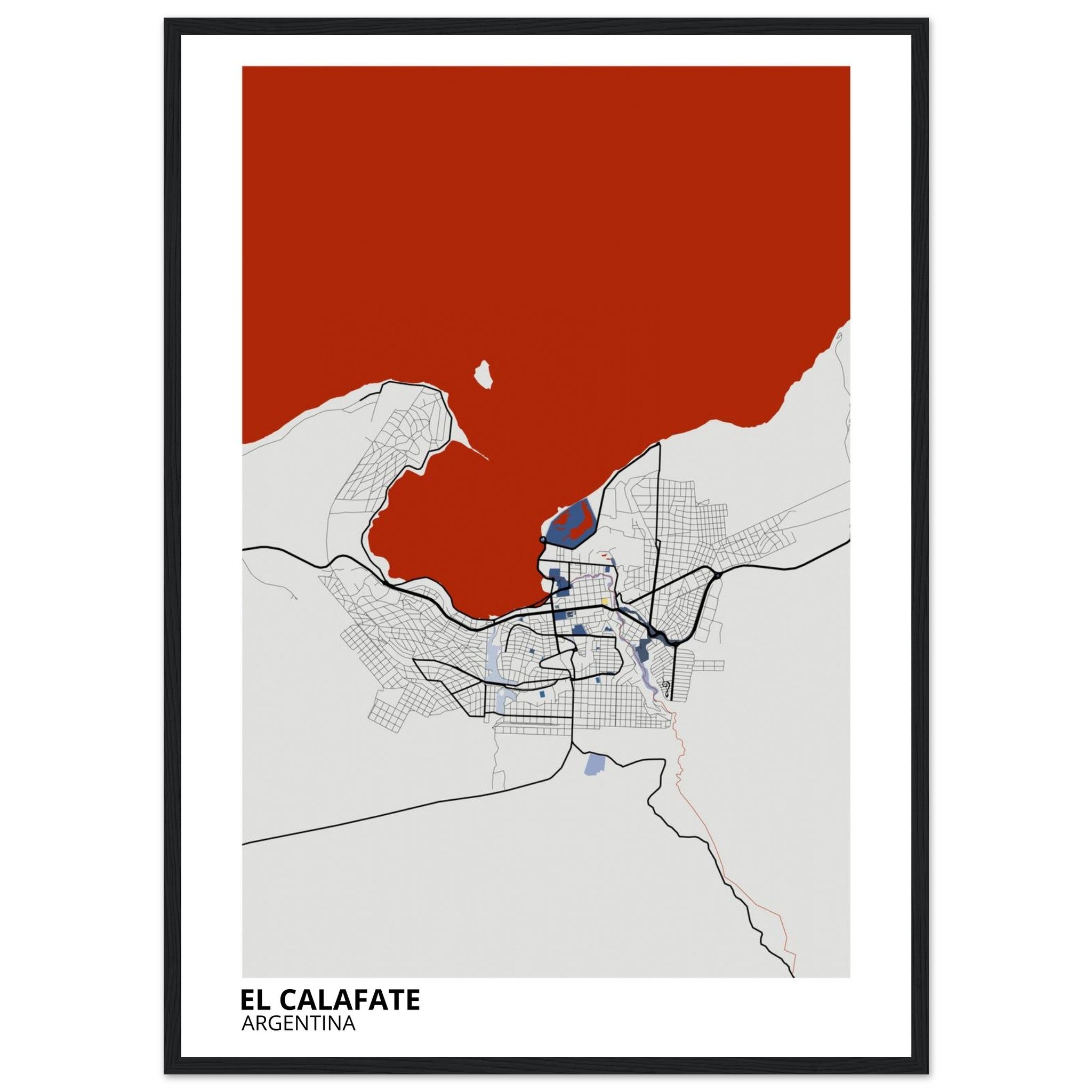 El Calafate Argentina City Map Poster | Custom Map Art Print - Ink And Atlas