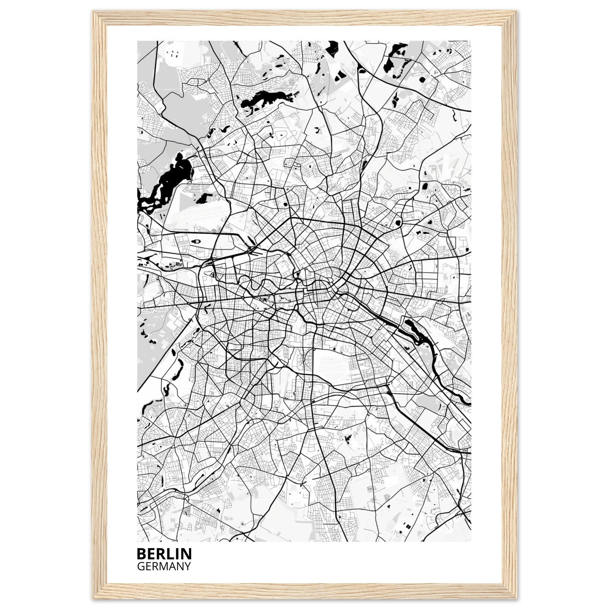 Berlin Germany City Map Poster | Custom Map Art Print - Ink And Atlas