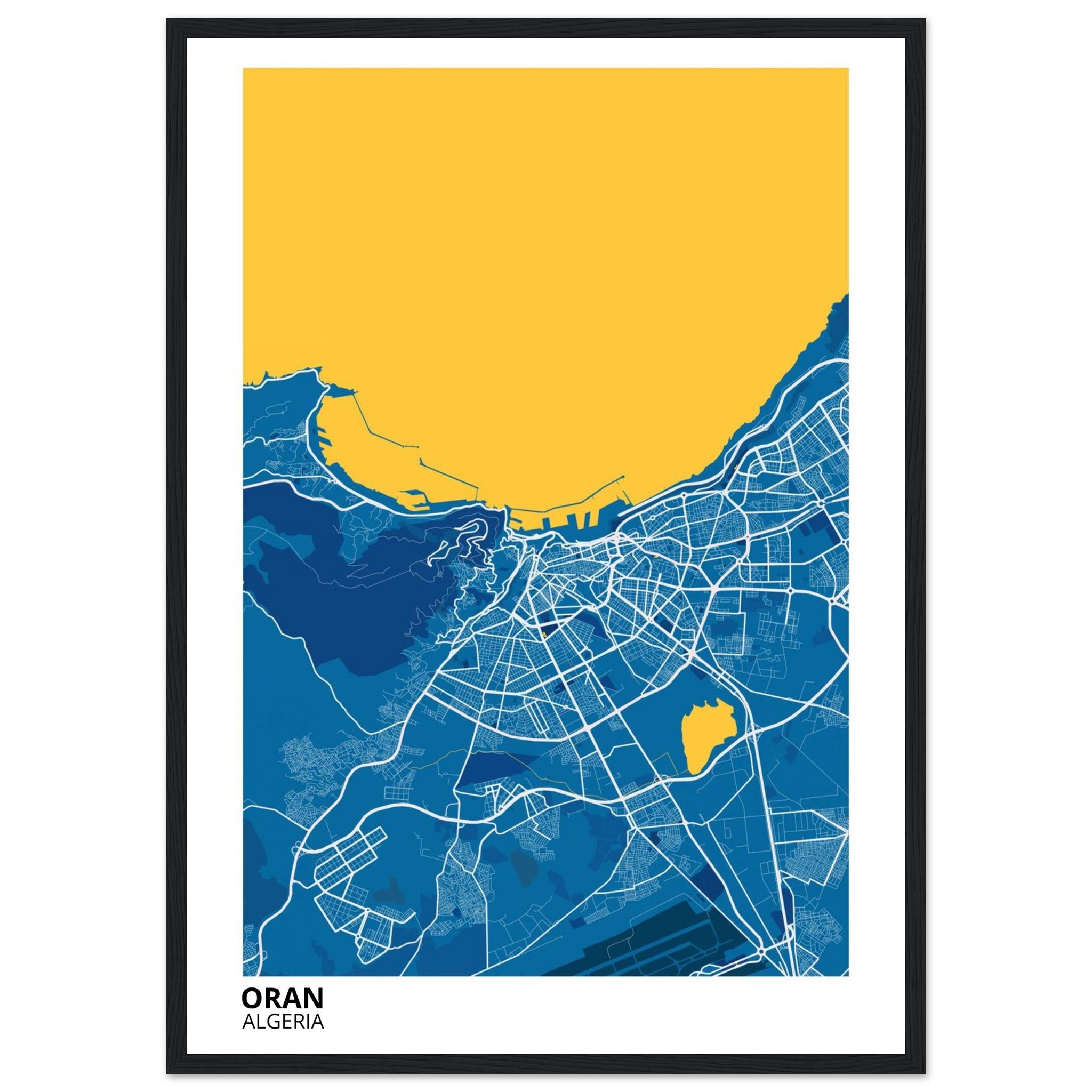 Oran Algeria City Map Poster | Custom Map Art Print - Ink And Atlas