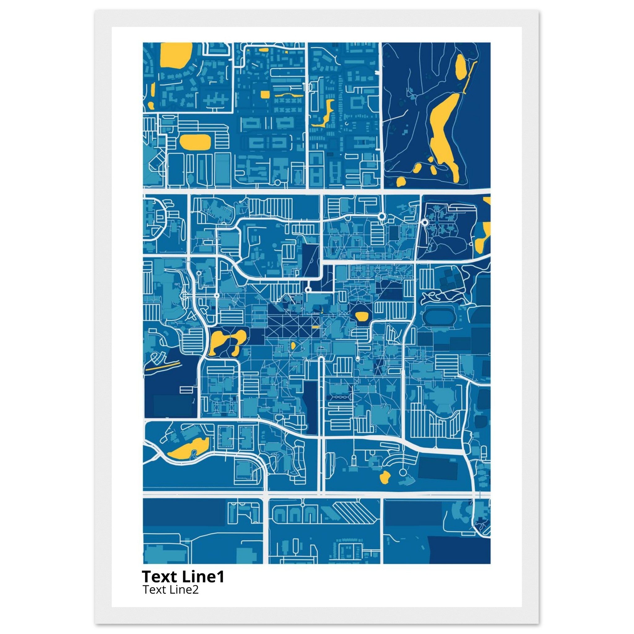 university of south florida campus map poster