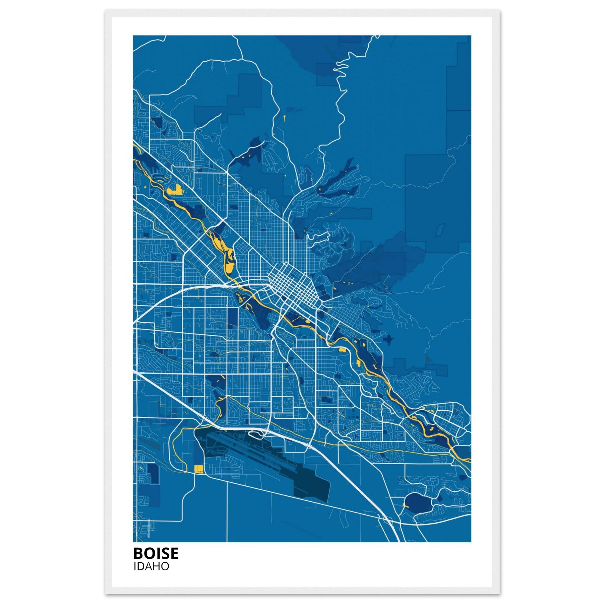 boise map poster print