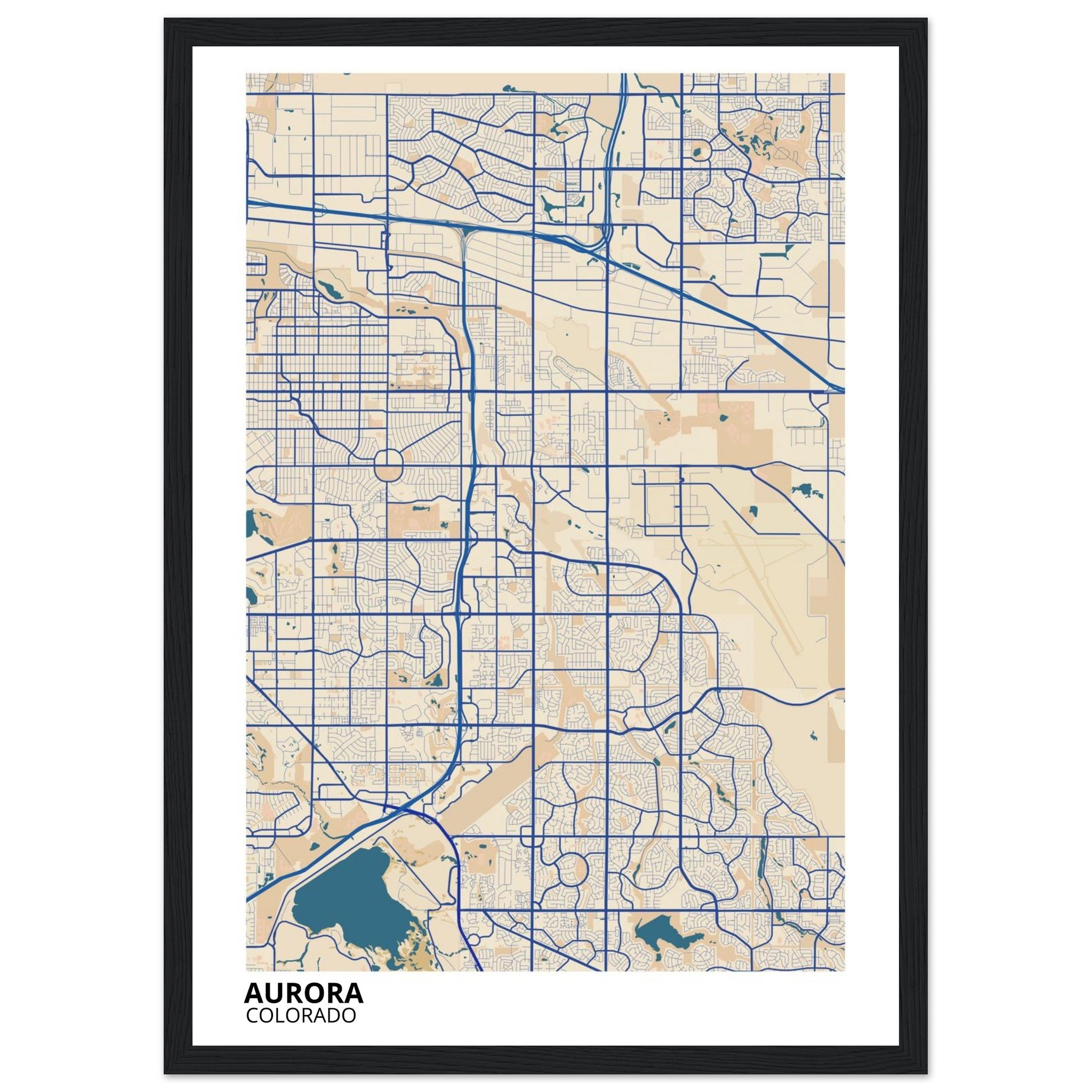 Aurora Colorado City Map Poster | Custom Map Art Print - Ink And Atlas