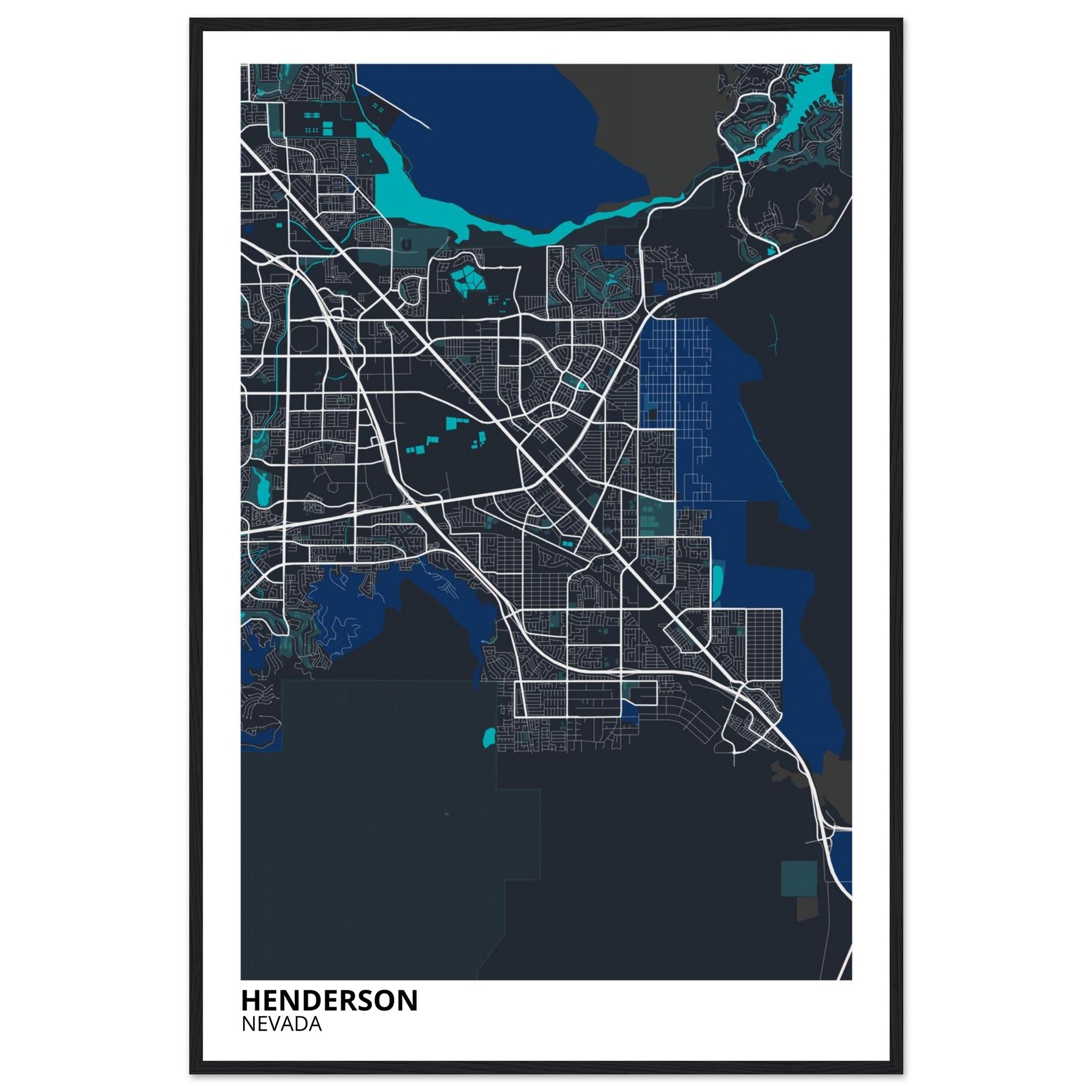 Henderson Nevada City Map Poster | Custom Map Art Print - Ink And Atlas